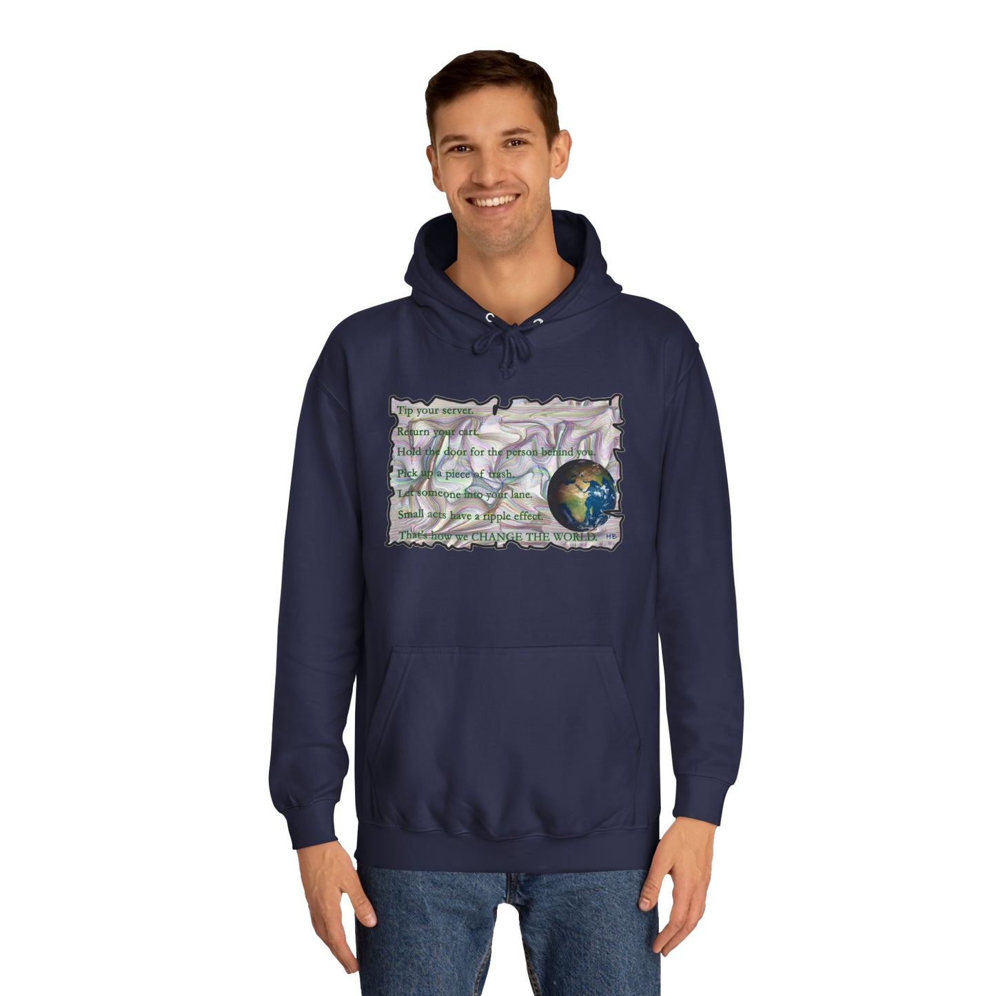 Take Action to Change the World Ripple Effect (Hoodie - Cozy and Durable)