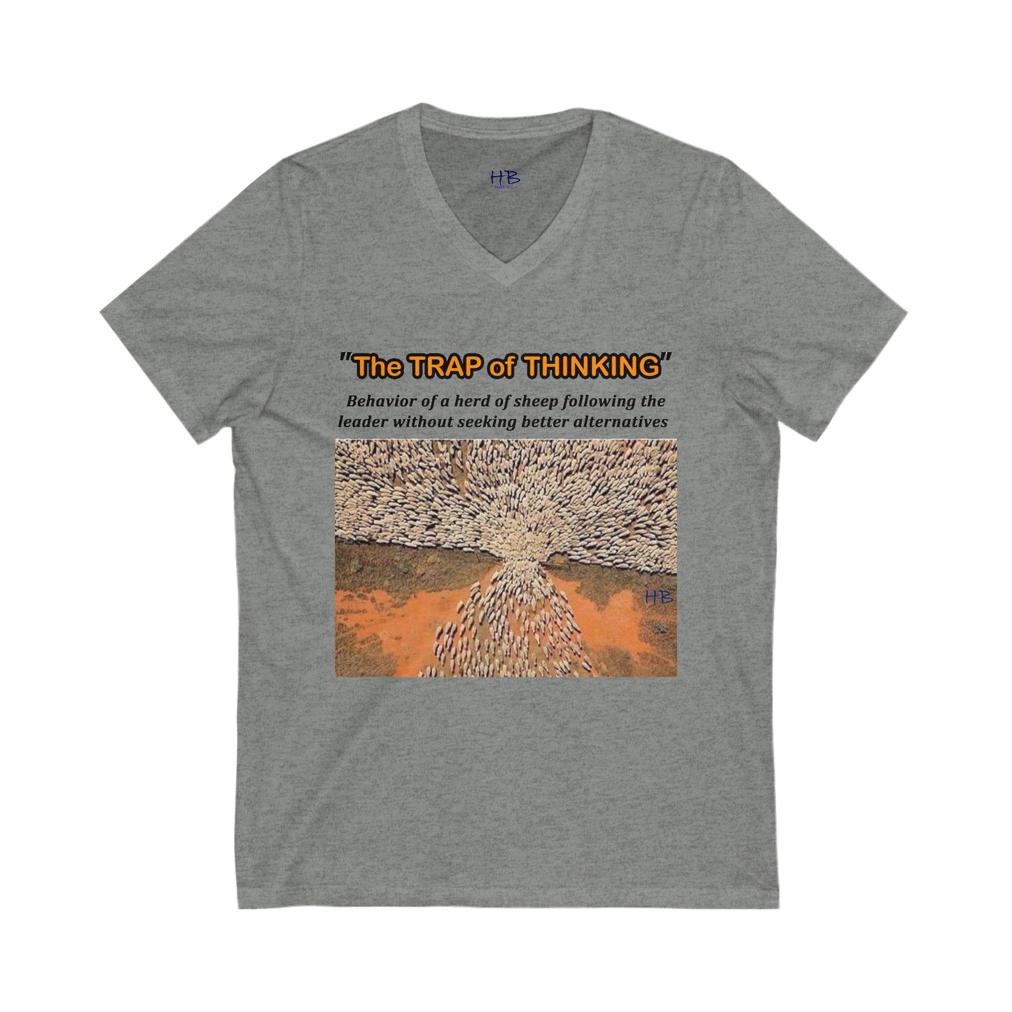 Thought-Provoking Independent Thinker (Unisex Jersey Short Sleeve V-neck - Comfortable Everyday Wear)