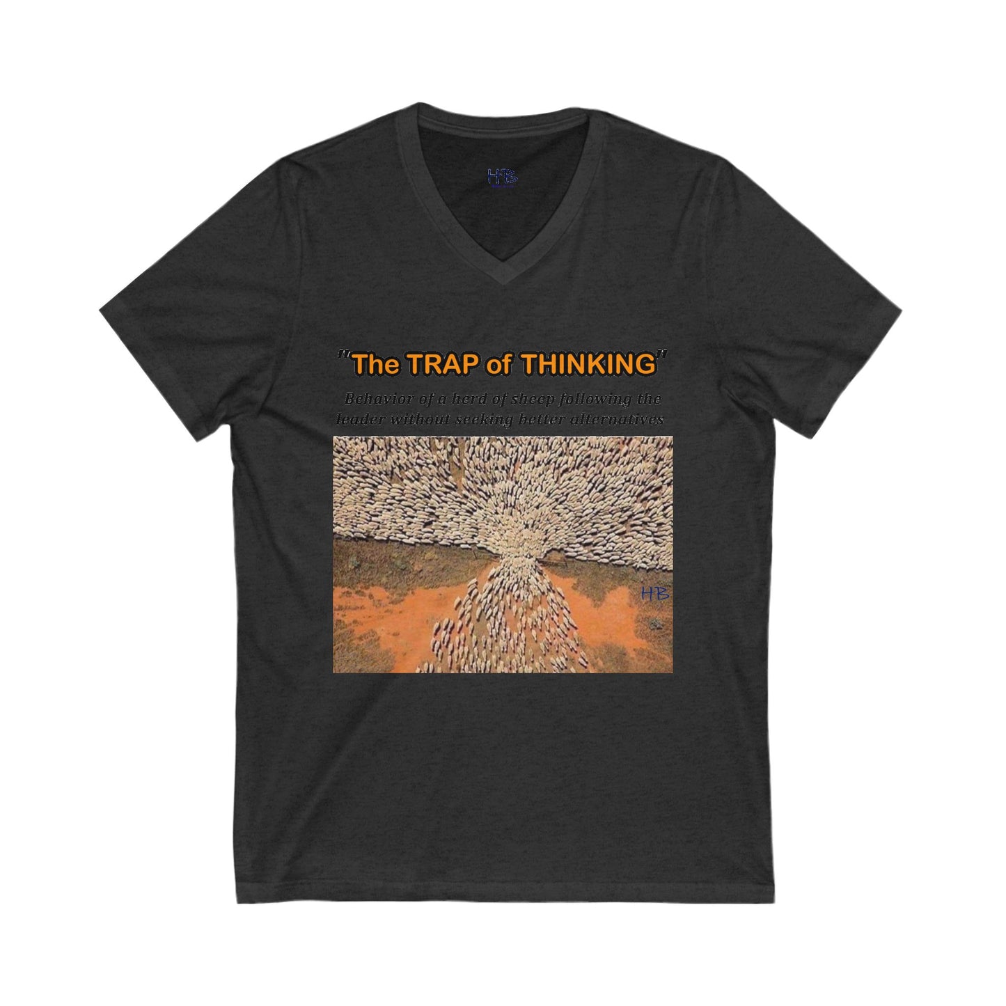 Thought-Provoking Independent Thinker (Unisex Jersey Short Sleeve V-neck - Comfortable Everyday Wear)