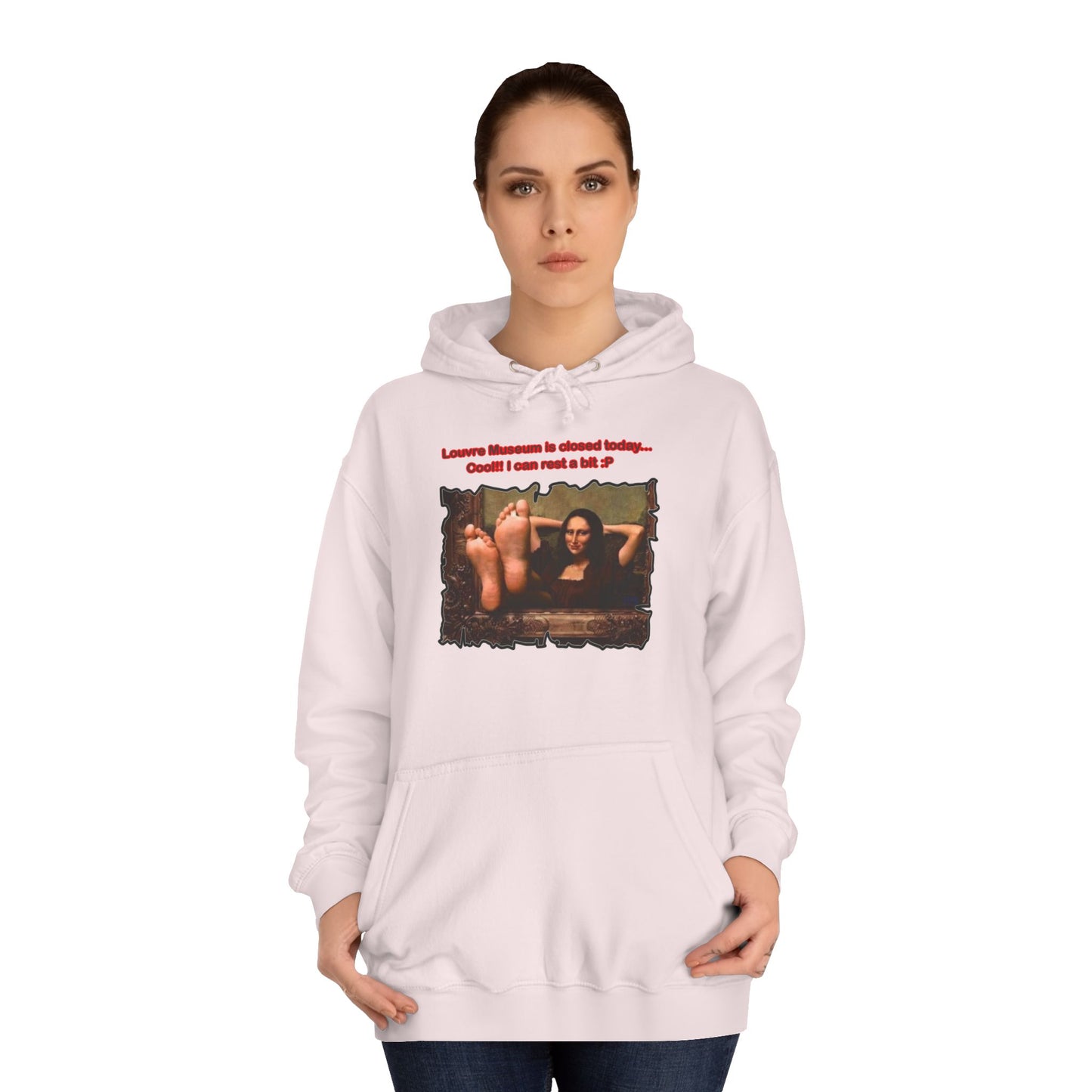 Get Yours Now -- Mischievous Playful Mona Lisa (Hoodie - Cozy and Durable)