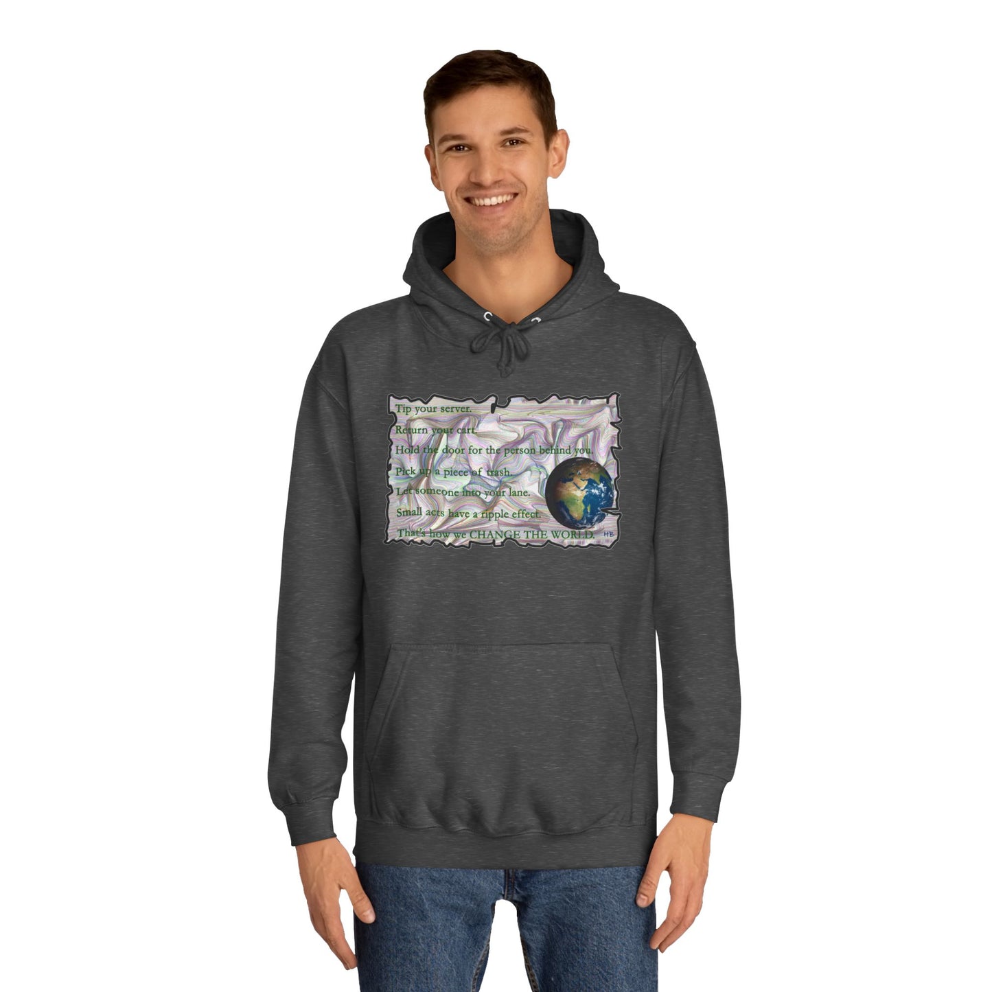 Take Action to Change the World Ripple Effect (Hoodie - Cozy and Durable)