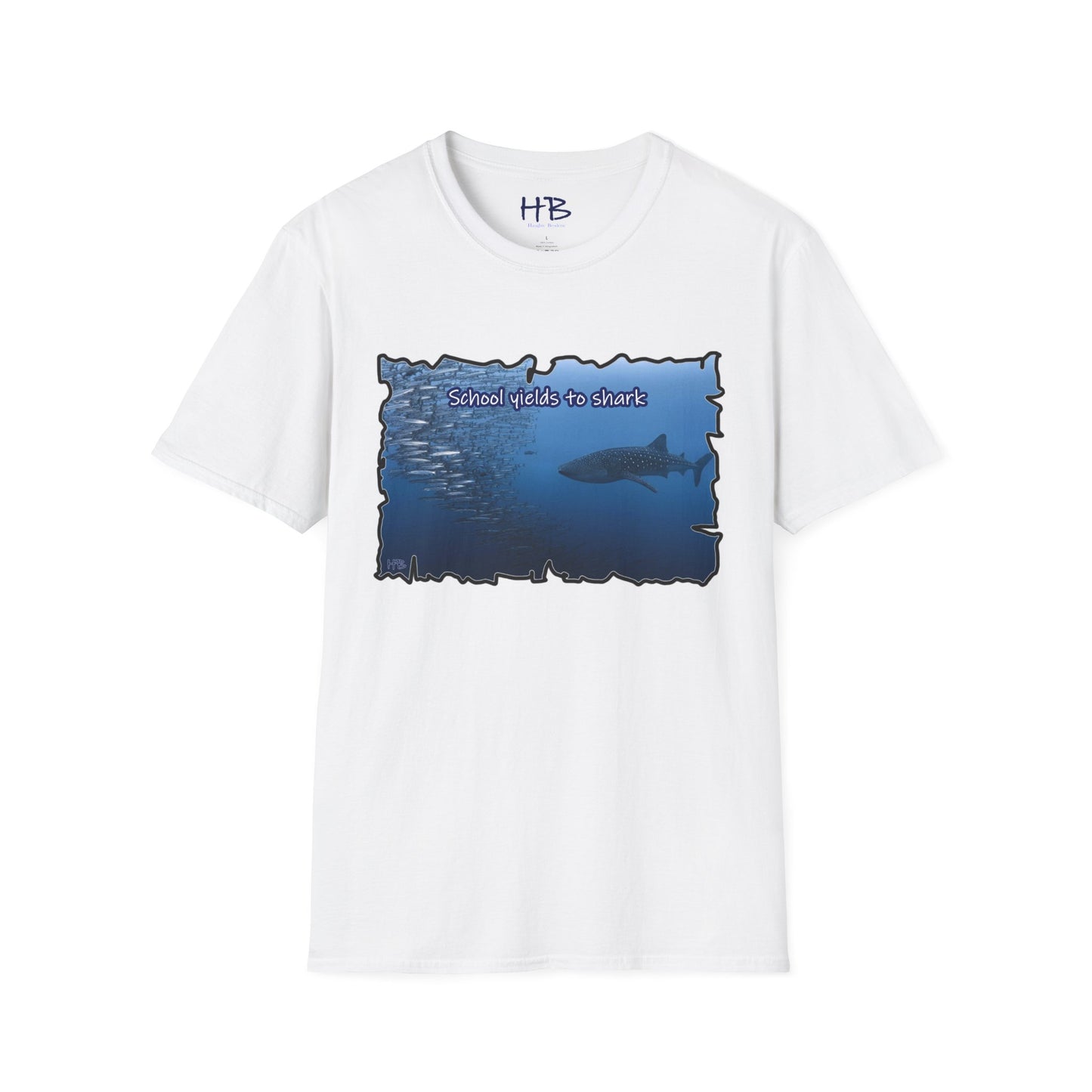 Symbiotic Serenity Aquatic Symphony: Shark's Odyssey piercing the School's Ballet