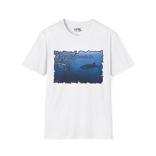 Symbiotic Serenity Aquatic Symphony: Shark's Odyssey piercing the School's Ballet