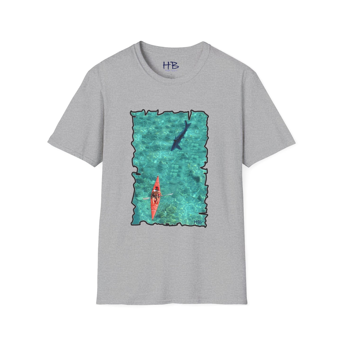 Captivating Aquatic Encounter: Dive into Excitement with Our Kayaking and Shark Exploration Tee Shirt