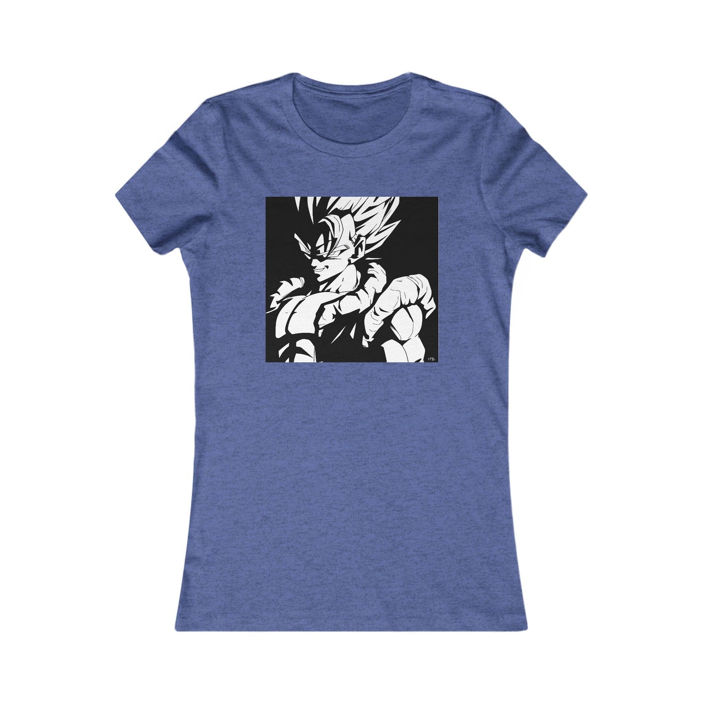 Japanese Superhero anime in black and white (Women - Premium Cotton Tee)