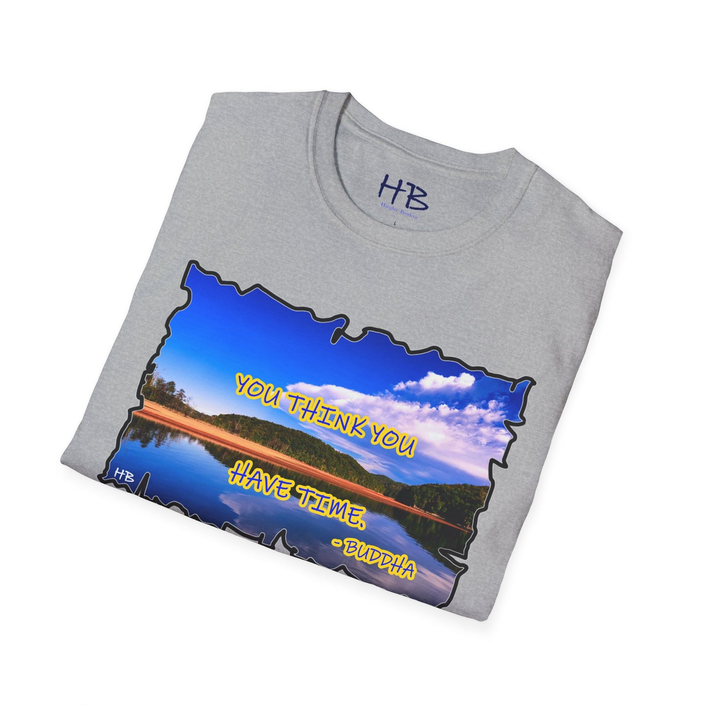 Buddha's Timeless Horizon Harmony; Philosophical Mirage Ethereal Lake Sunset Discourse 8