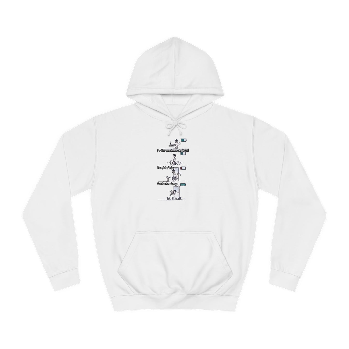 Get Yours Now -- Life's Canvas Daily Energies Unleashed; Day in, Day Out From Office to Home using Threads of Resilience (Hoodie - Cozy and Durable)