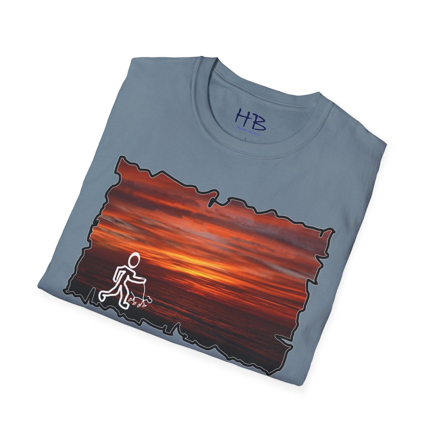 Sunset Serenity Coastal Twilight Ensemble; Stickman's Dusk's Embrace Tranquil Shoreline Outfit