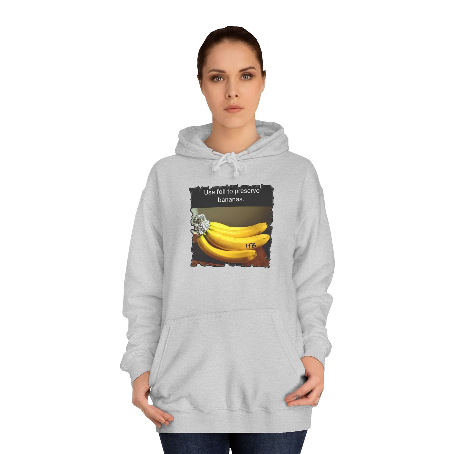 Use foil to preserve a banana (Hoodie - Cozy and Durable)