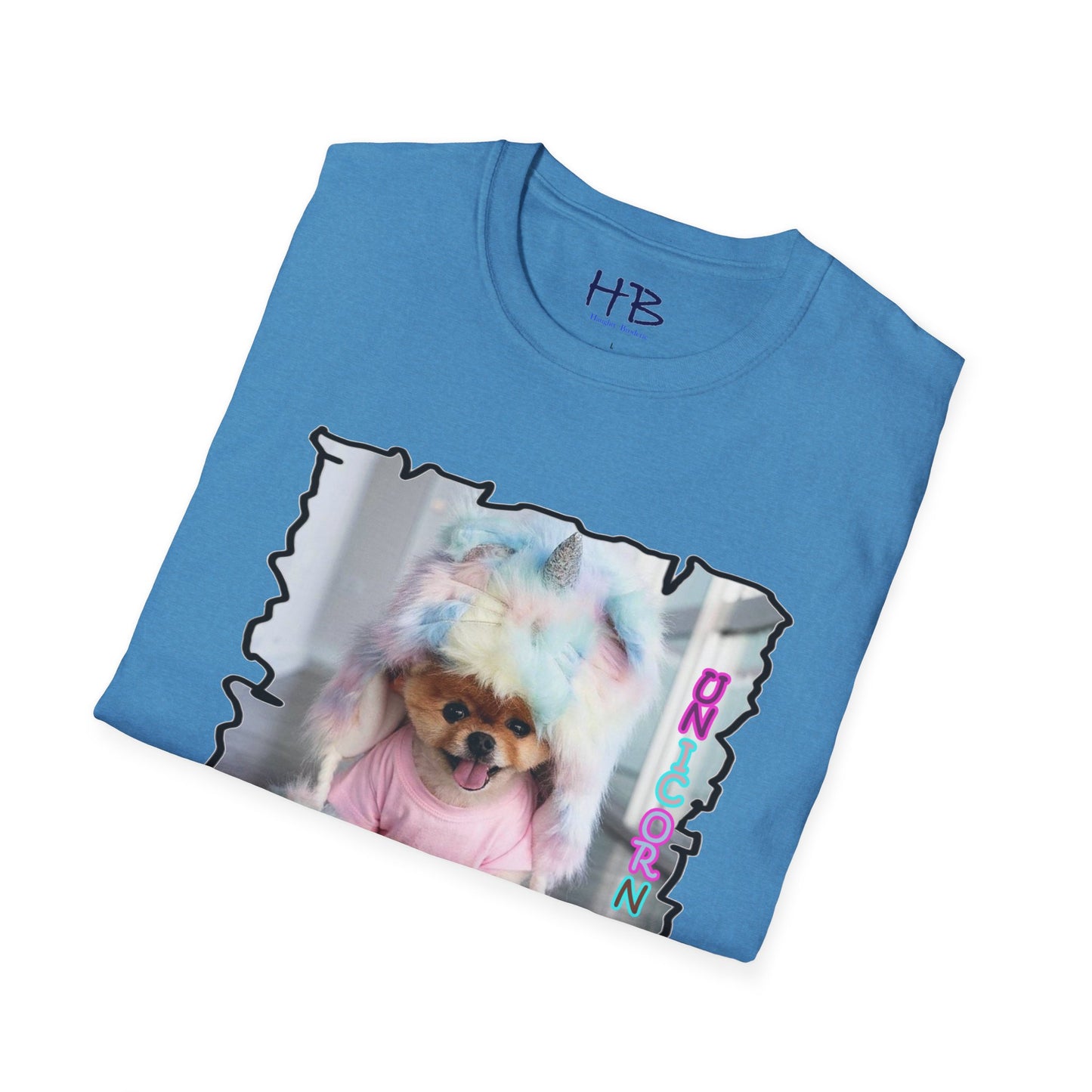 Little puppy wearing a Unicorn 🦄 costume with a big happy smile!!