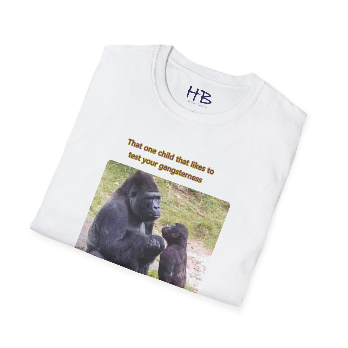 Parent gorilla amused but yet ready to pounce their stubborn child