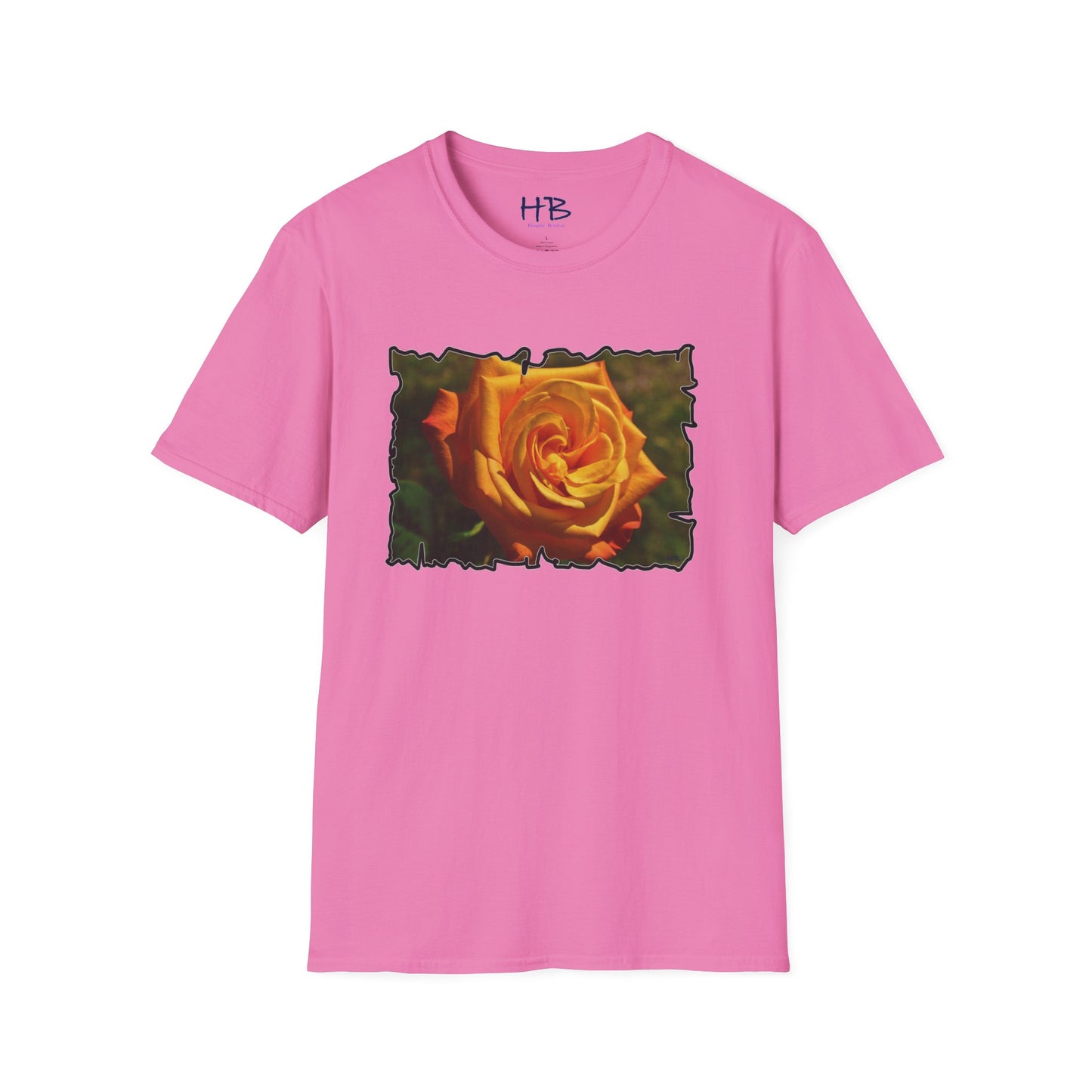 Blossoming Splendor: The Majestic Orange Rose Tee Shirt