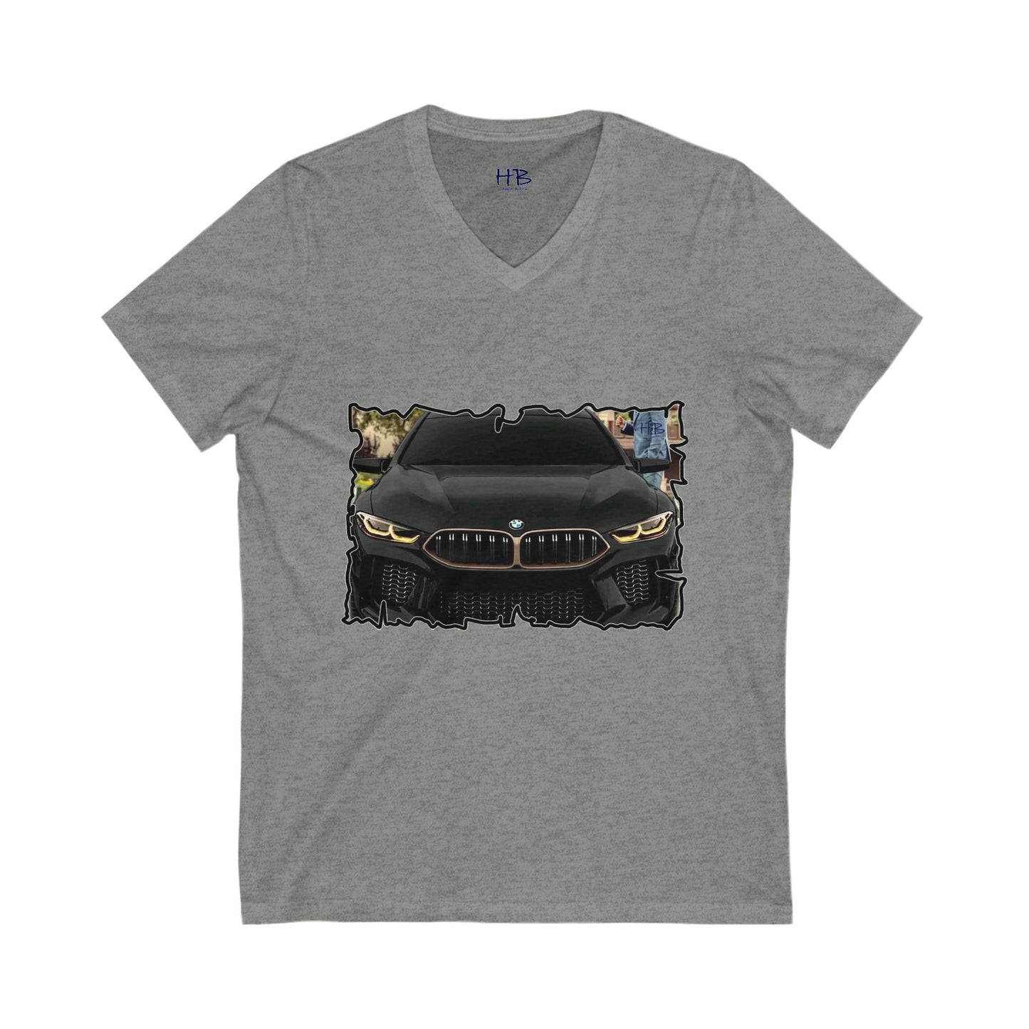 Exquisite BMW M8 Gran Coupe (Unisex Jersey Short Sleeve V-neck - Comfortable Everyday Wear)