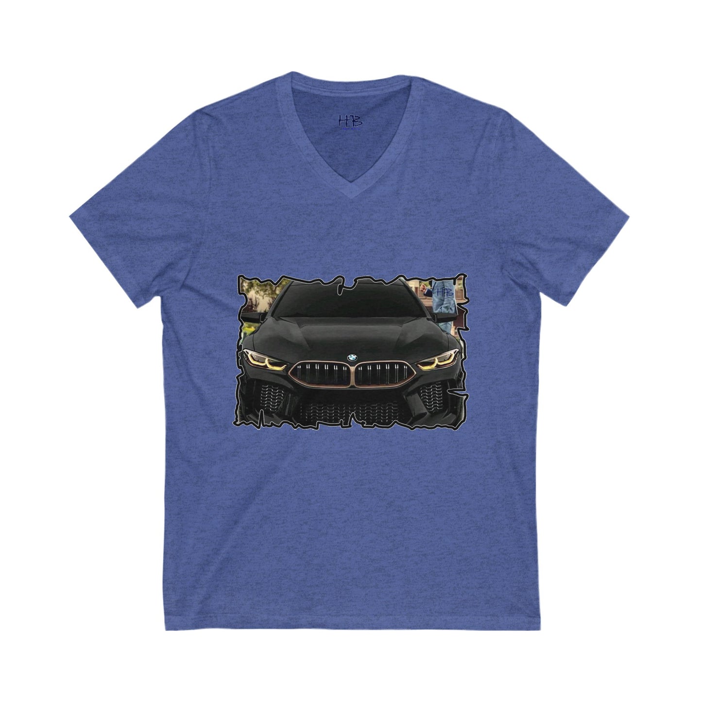 Exquisite BMW M8 Gran Coupe (Unisex Jersey Short Sleeve V-neck - Comfortable Everyday Wear)