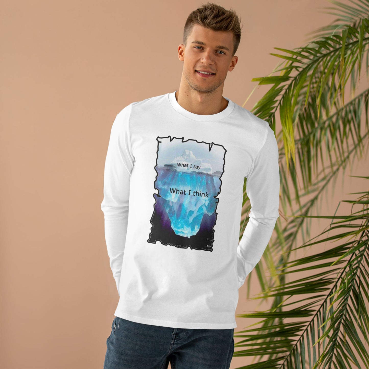 Below the Surface Veiled Verbalization (Men's Base Longsleeve Tee - All-Season Wear)
