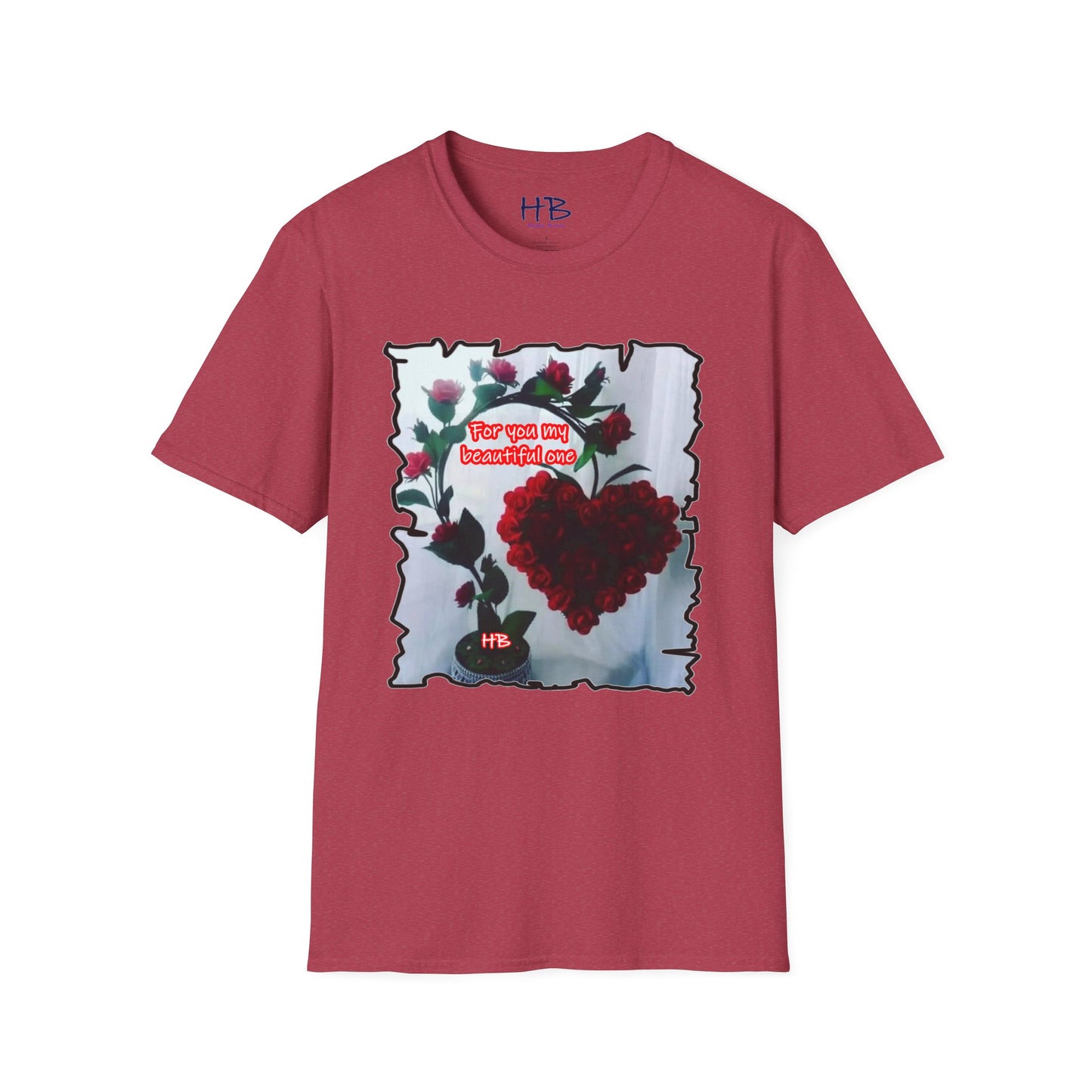 A Botanical Elegance Wearable Ode to Love; A Red Heart Rhapsody Floral Symphony Romantic Reverie