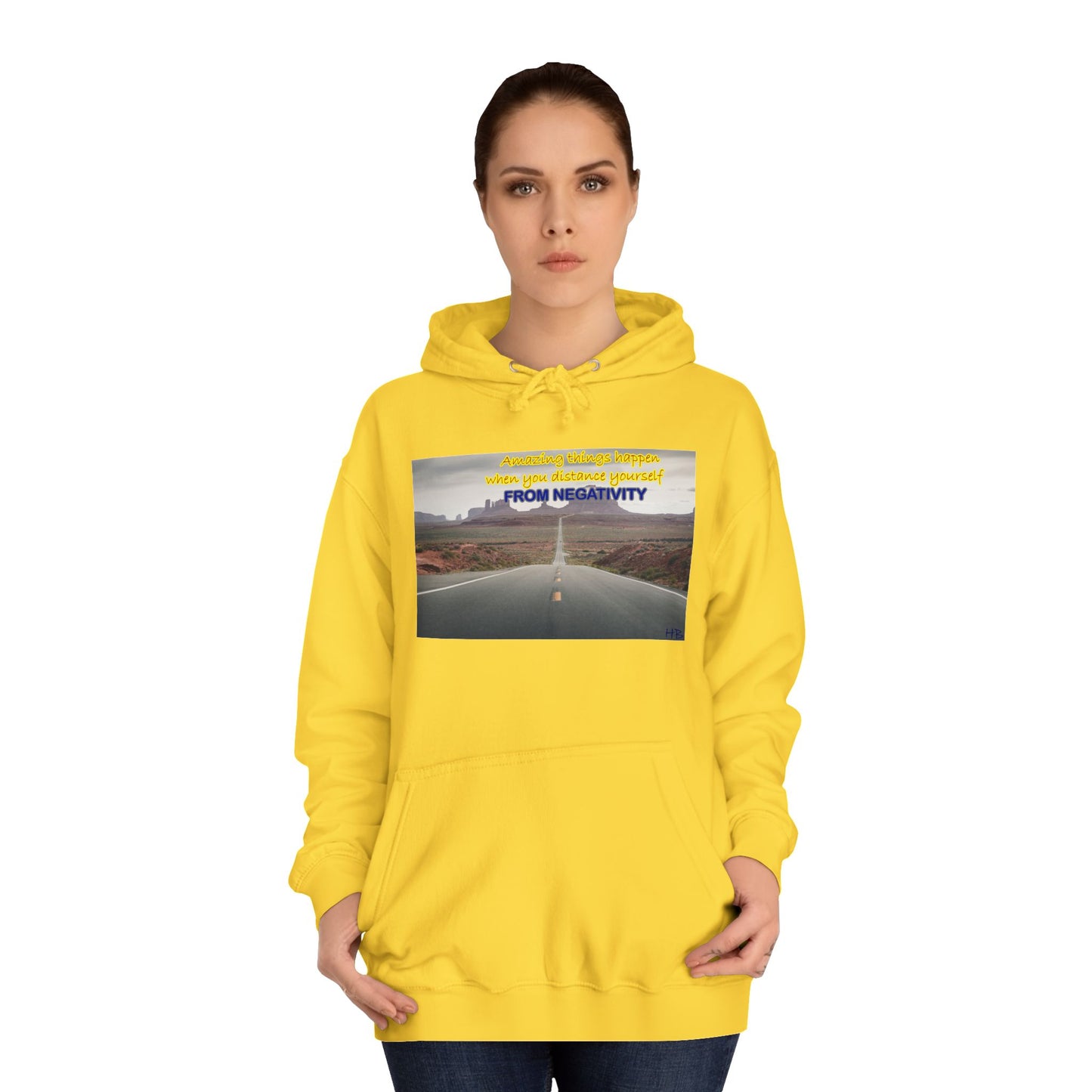 Amazing Things Happen when Distancing from Negativity (Hoodie - Cozy and Durable)