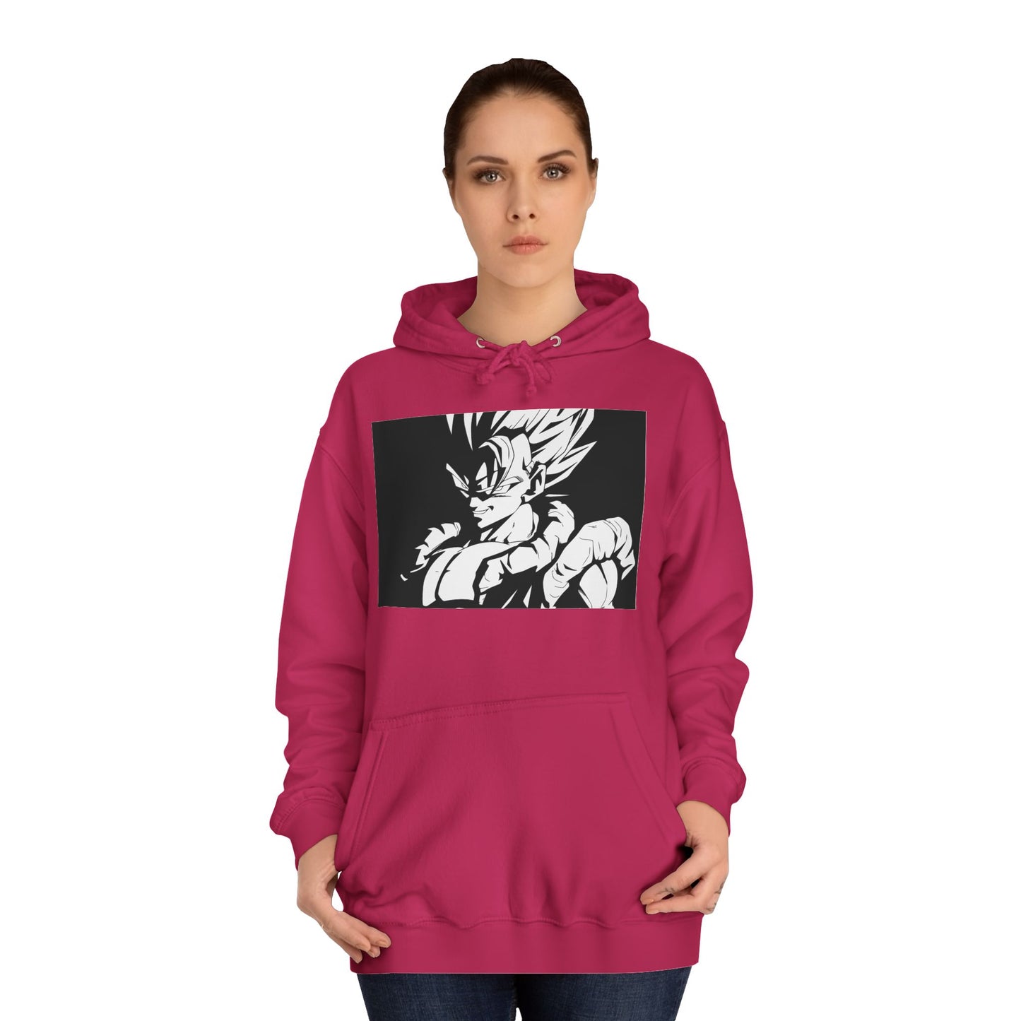 Get Yours Now -- Japanese Superhero anime in black and white (Hoodie - Cozy and Durable)