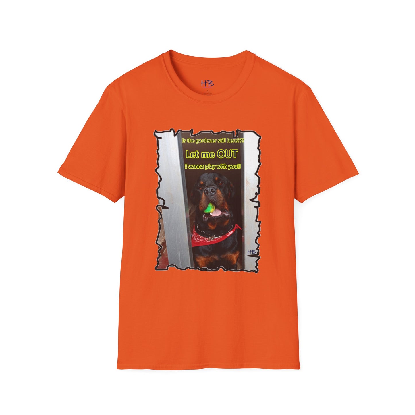 Luke (Male Rottie) with ball begging to play