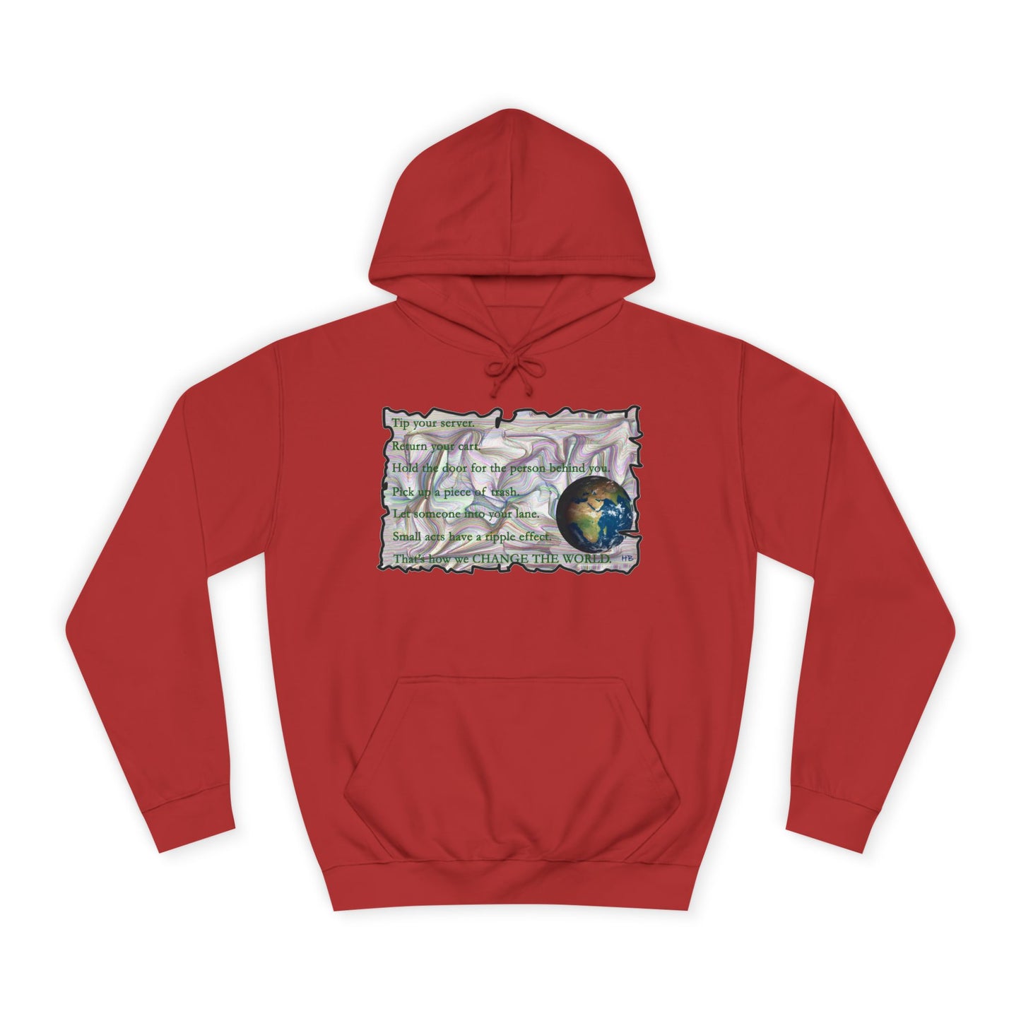 Take Action to Change the World Ripple Effect (Hoodie - Cozy and Durable)
