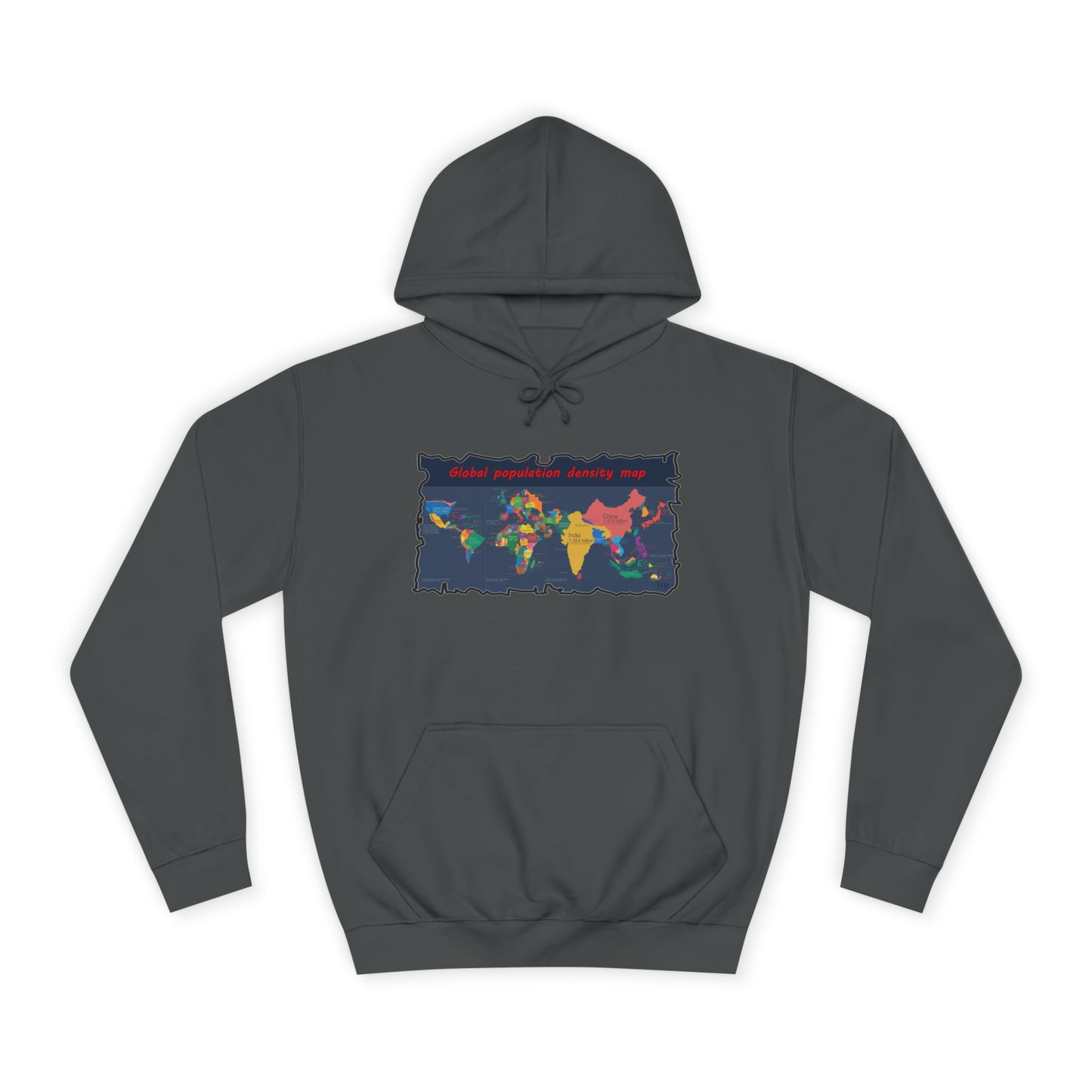Get Yours Now -- Global density world population (Hoodie - Cozy and Durable)