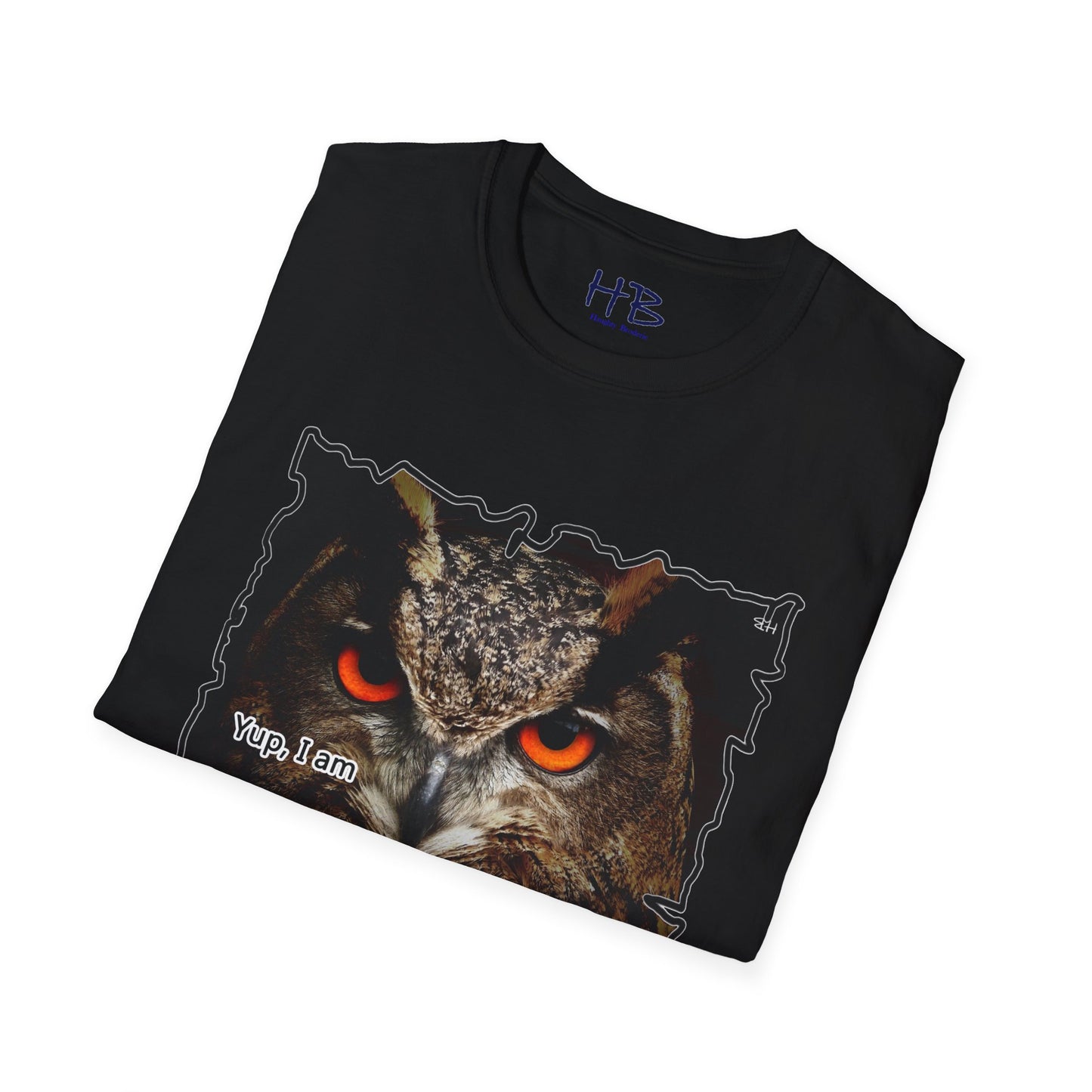 Spotted Owl "Upside-down" Orange mysterious eyes prowling in the dark