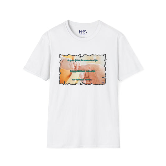 Think back about childhood with positive smiles thinking about father