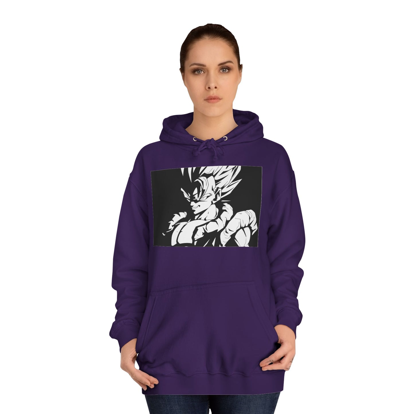 Get Yours Now -- Japanese Superhero anime in black and white (Hoodie - Cozy and Durable)
