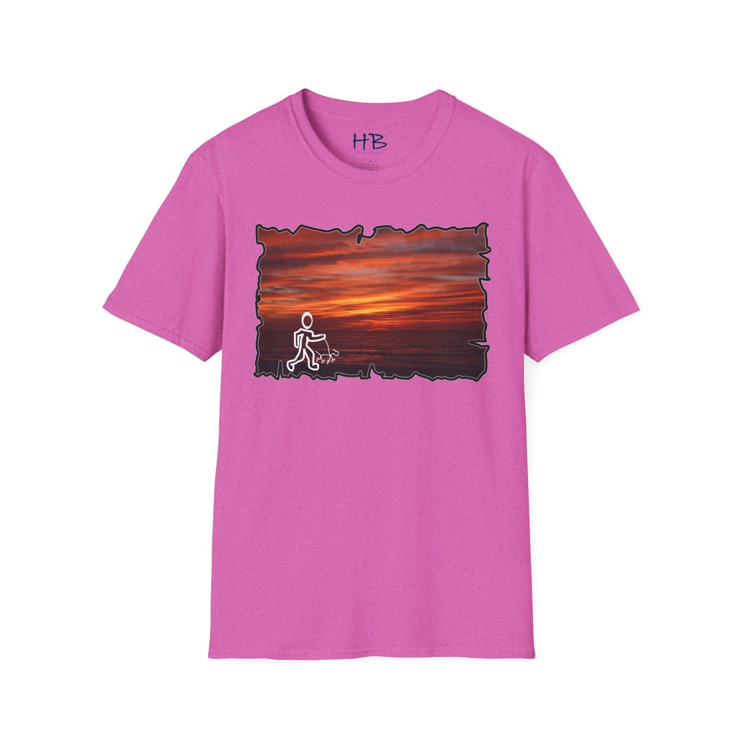 Sunset Serenity Coastal Twilight Ensemble; Stickman's Dusk's Embrace Tranquil Shoreline Outfit