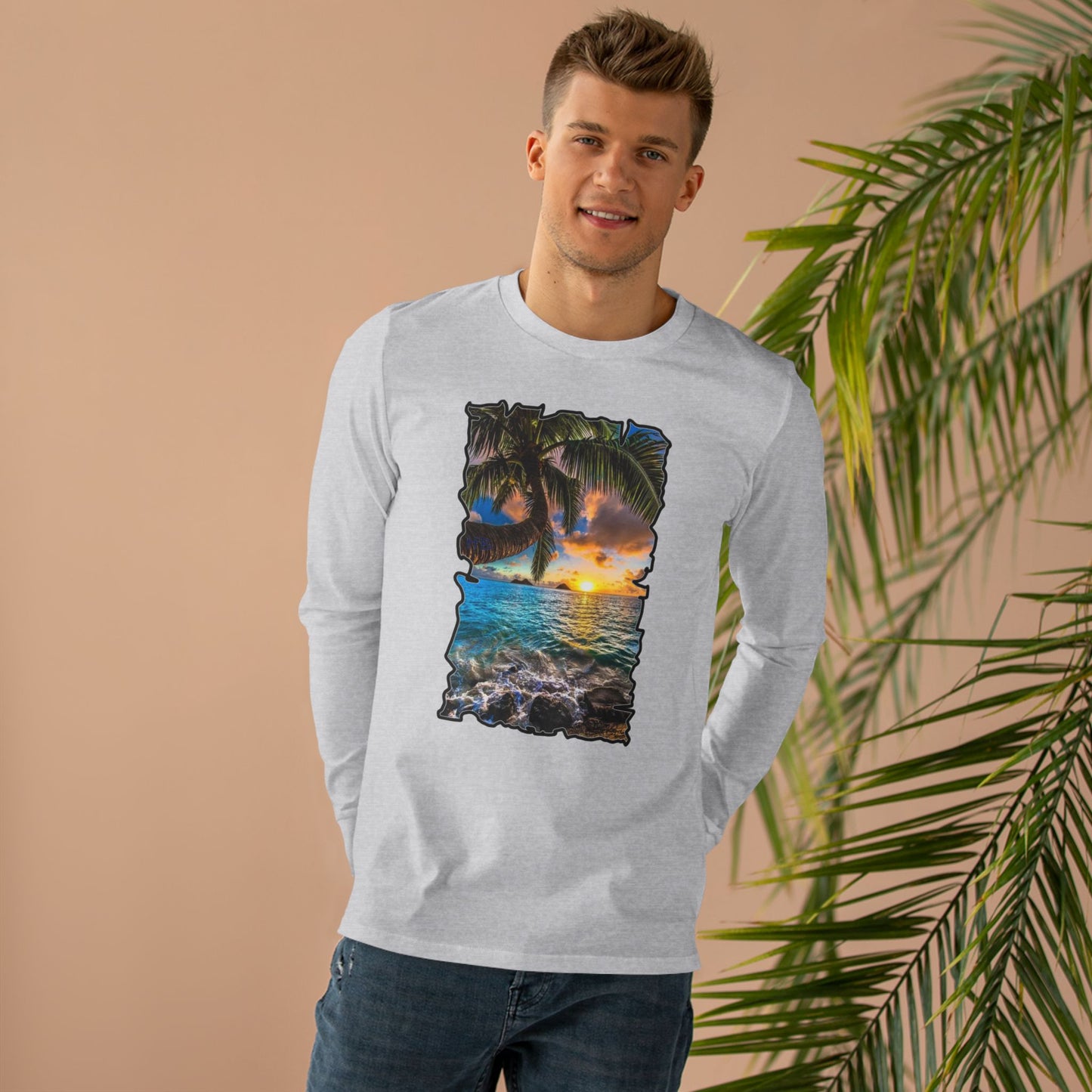 Get Yours Now -- Gorgeous Sunrise (Men's Base Longsleeve Tee - All-Season Wear)
