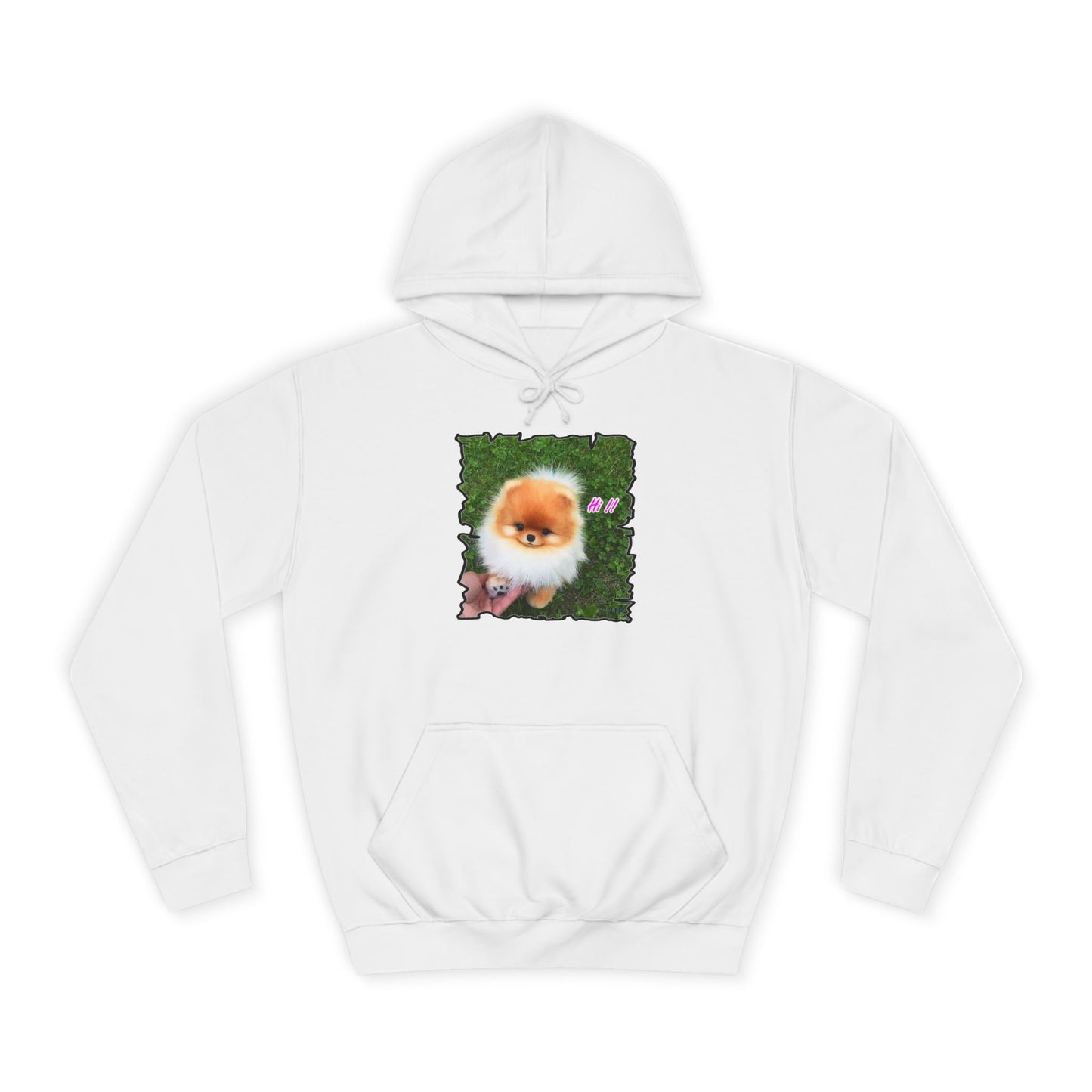 "Hi !!" Tiny adorable Bichon Maltese (Hoodie - Cozy and Durable)