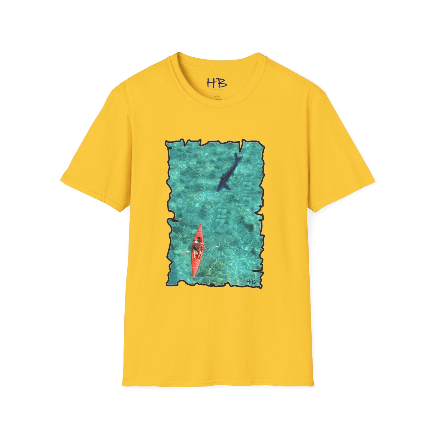 Captivating Aquatic Encounter: Dive into Excitement with Our Kayaking and Shark Exploration Tee Shirt