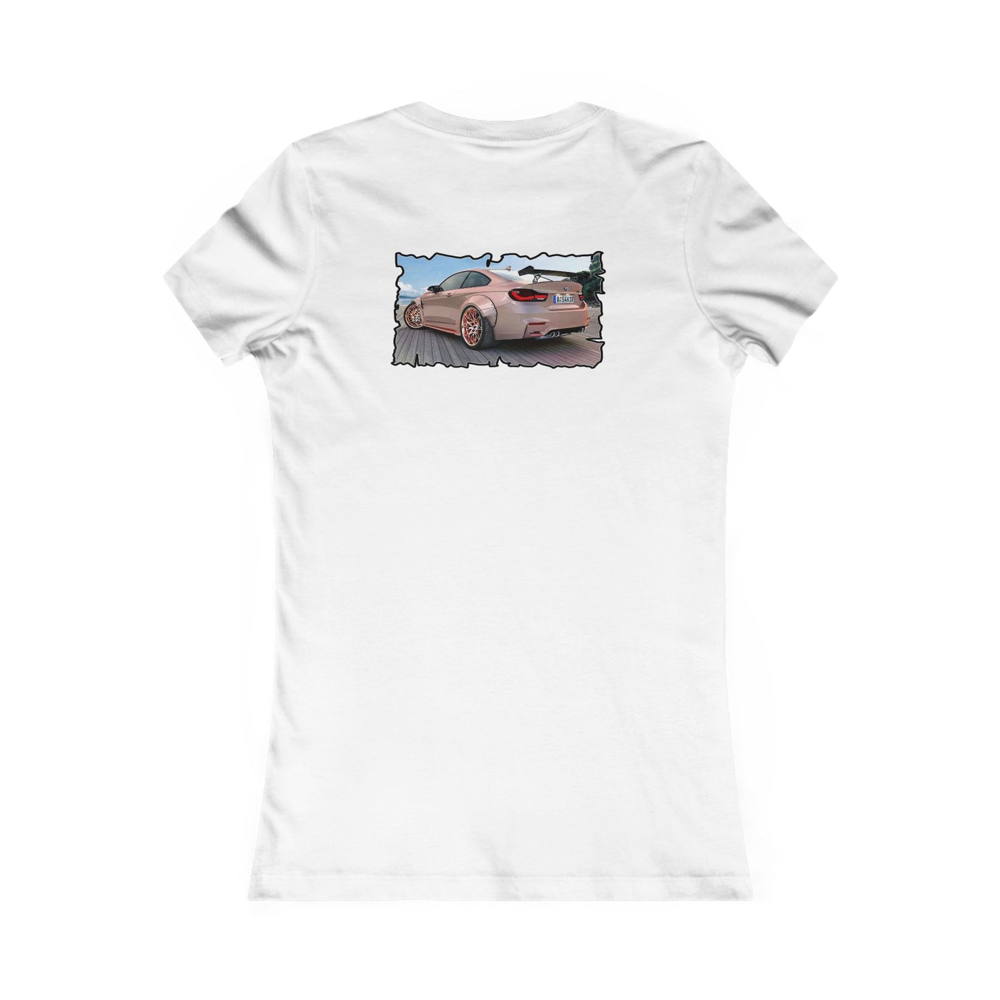 Customized pink BMW M3 (Women - Premium Cotton Tee)