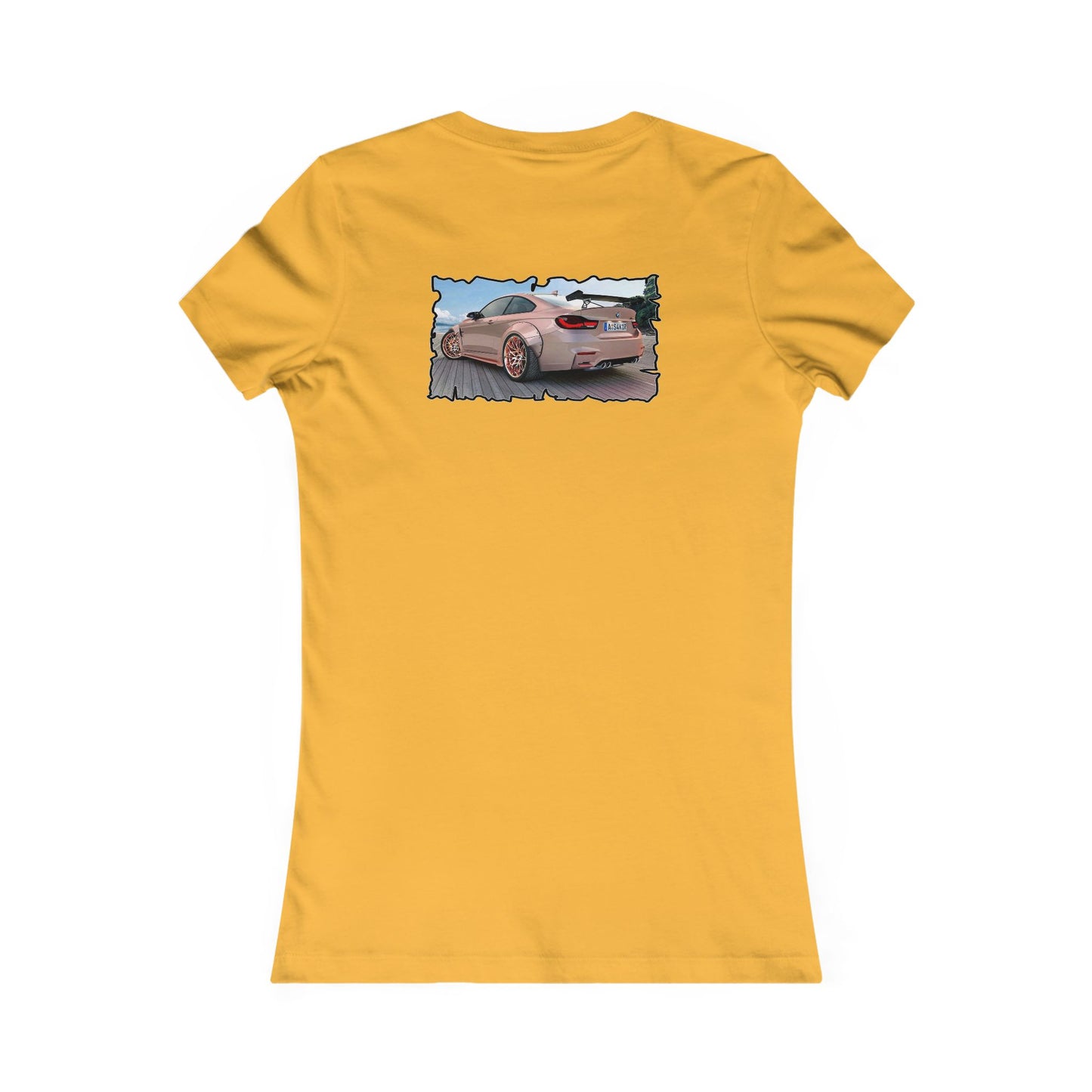 Customized pink BMW M3 (Women - Premium Cotton Tee)