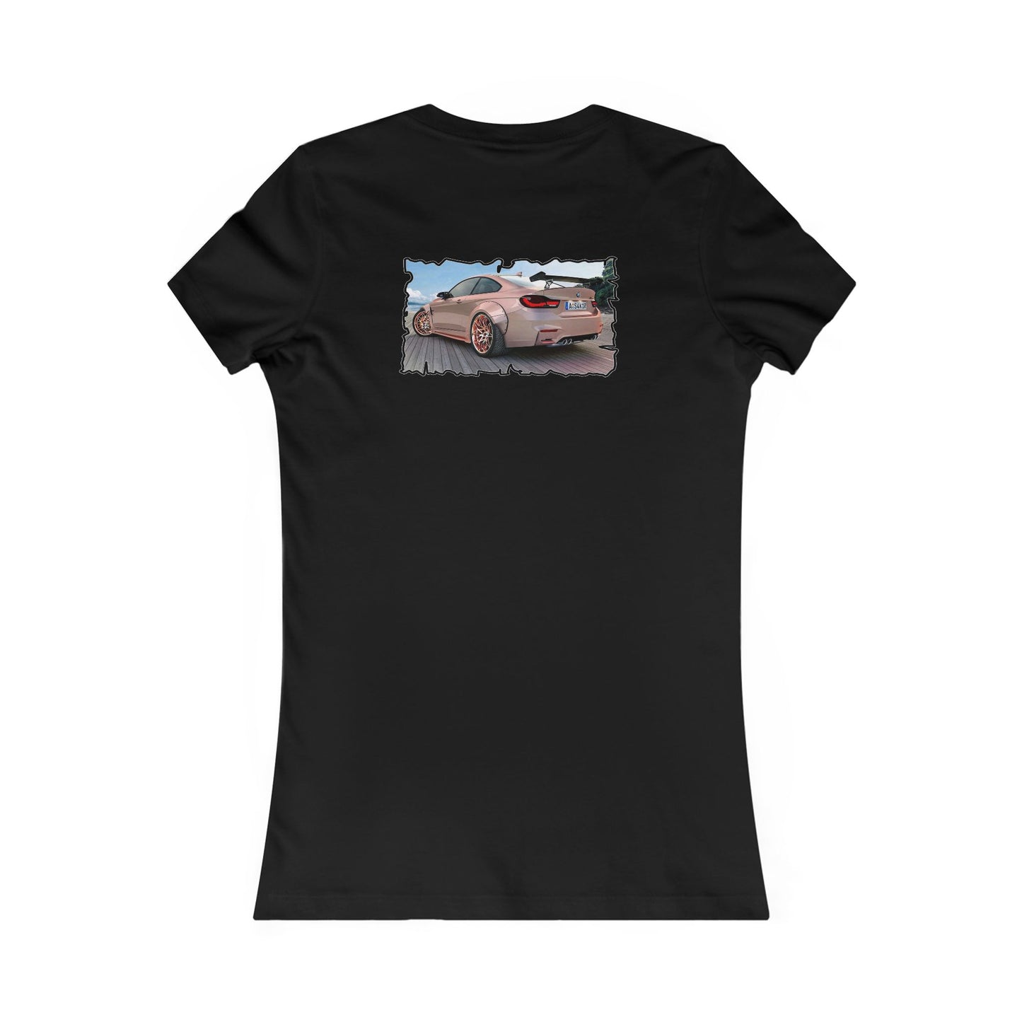 Customized pink BMW M3 (Women - Premium Cotton Tee)