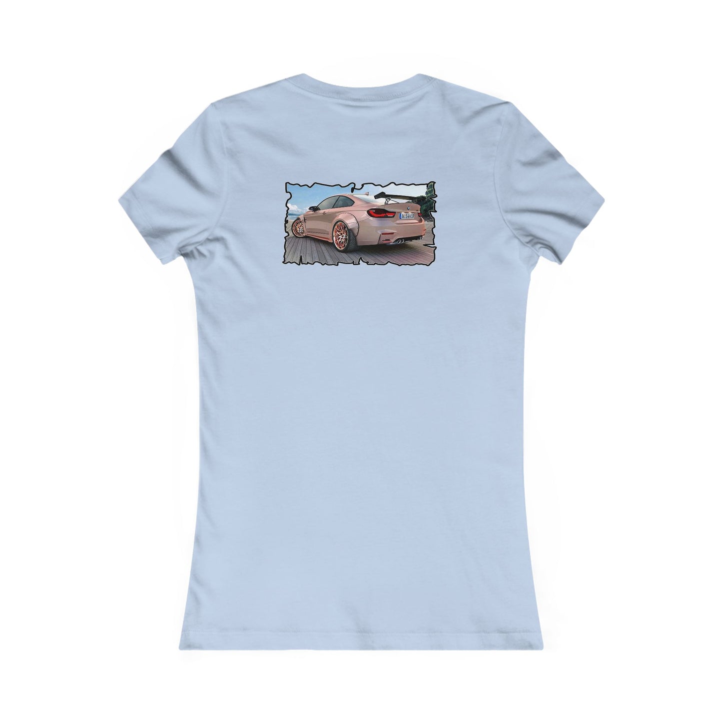 Customized pink BMW M3 (Women - Premium Cotton Tee)