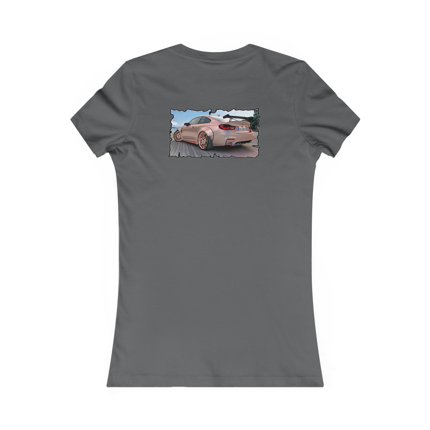 Customized pink BMW M3 (Women - Premium Cotton Tee)