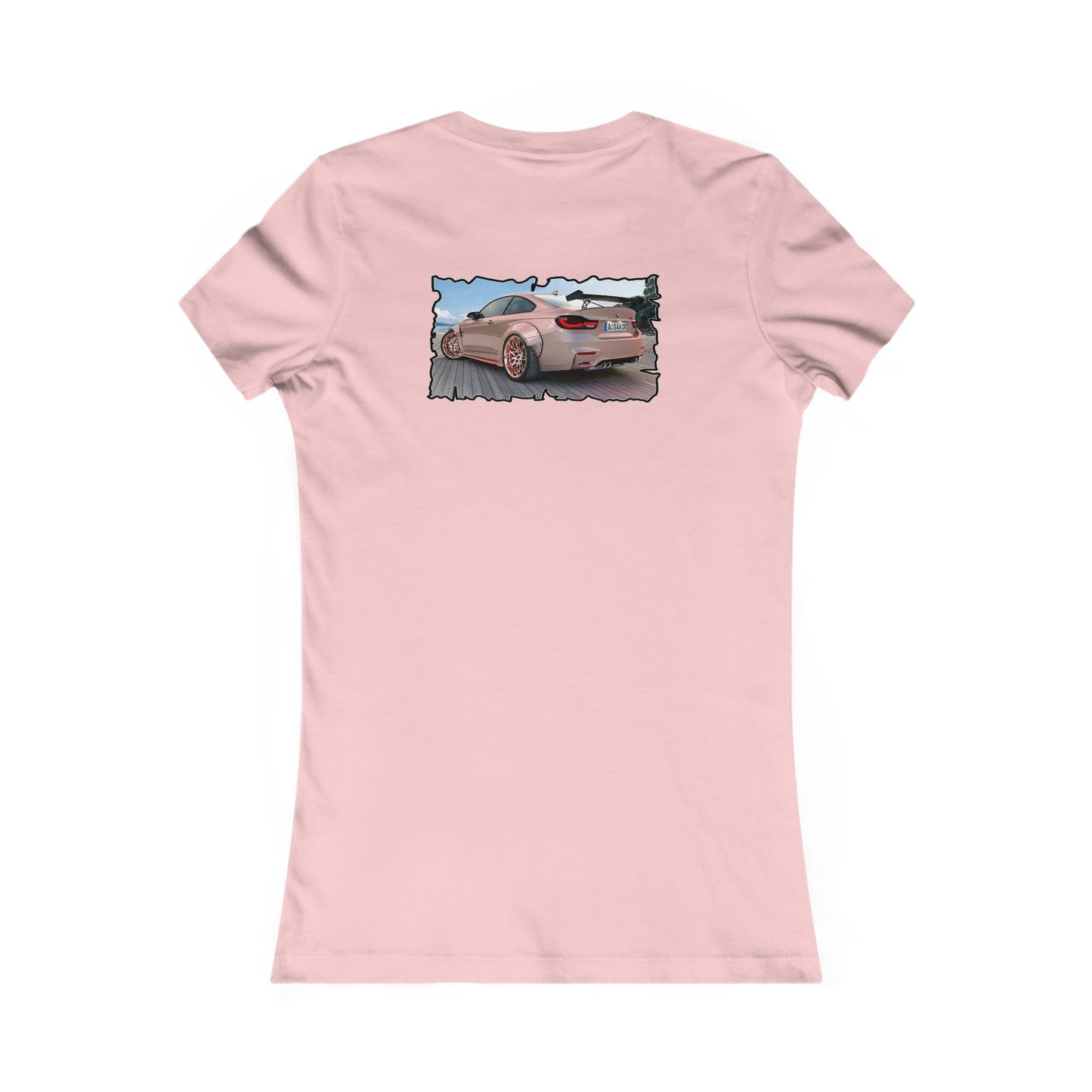 Customized pink BMW M3 (Women - Premium Cotton Tee)