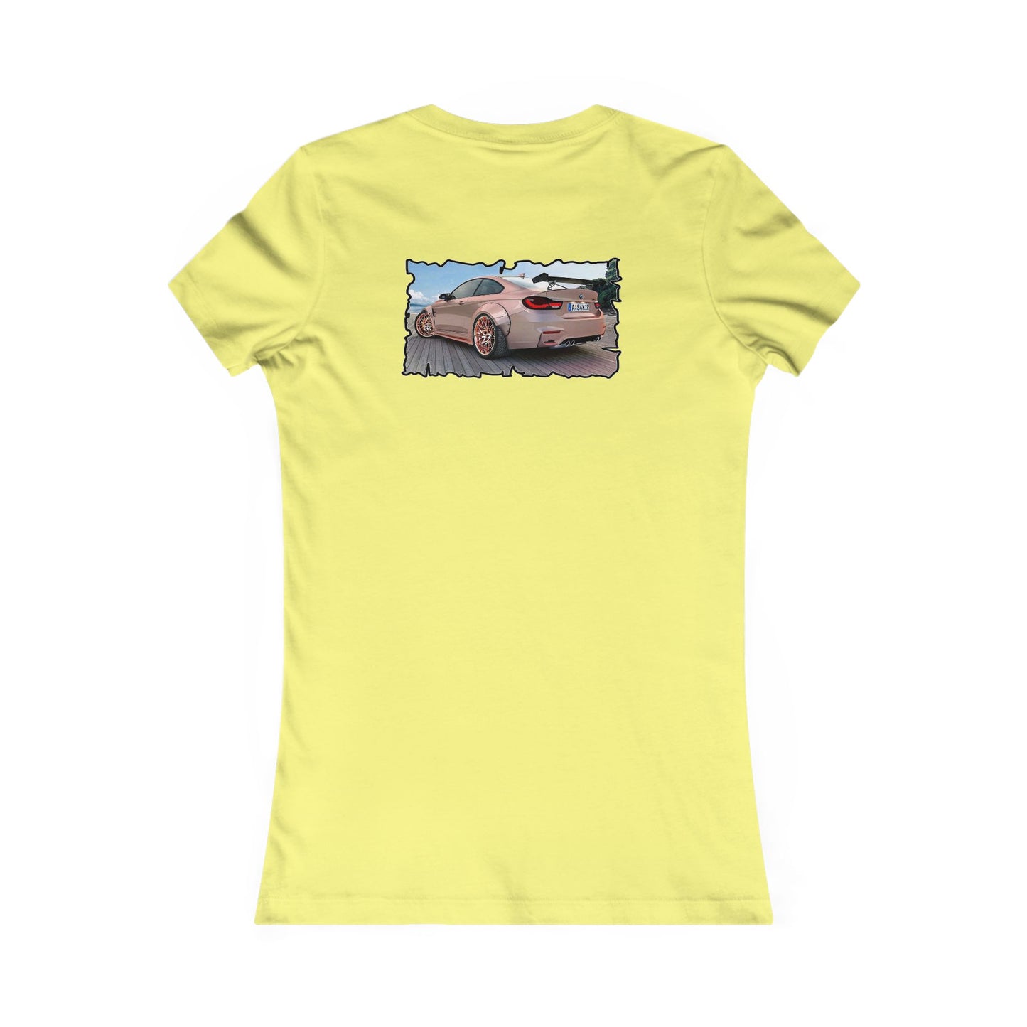 Customized pink BMW M3 (Women - Premium Cotton Tee)