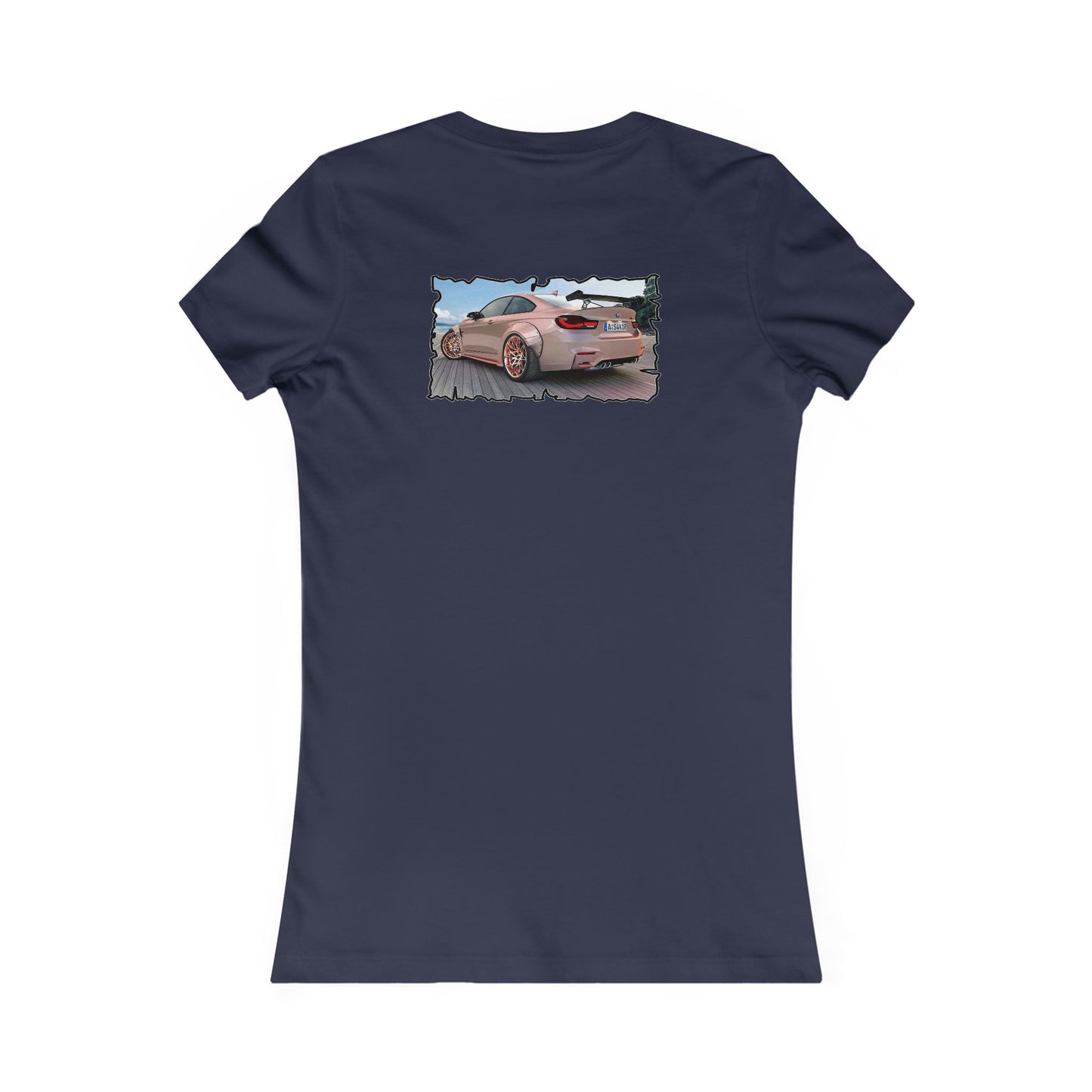 Customized pink BMW M3 (Women - Premium Cotton Tee)