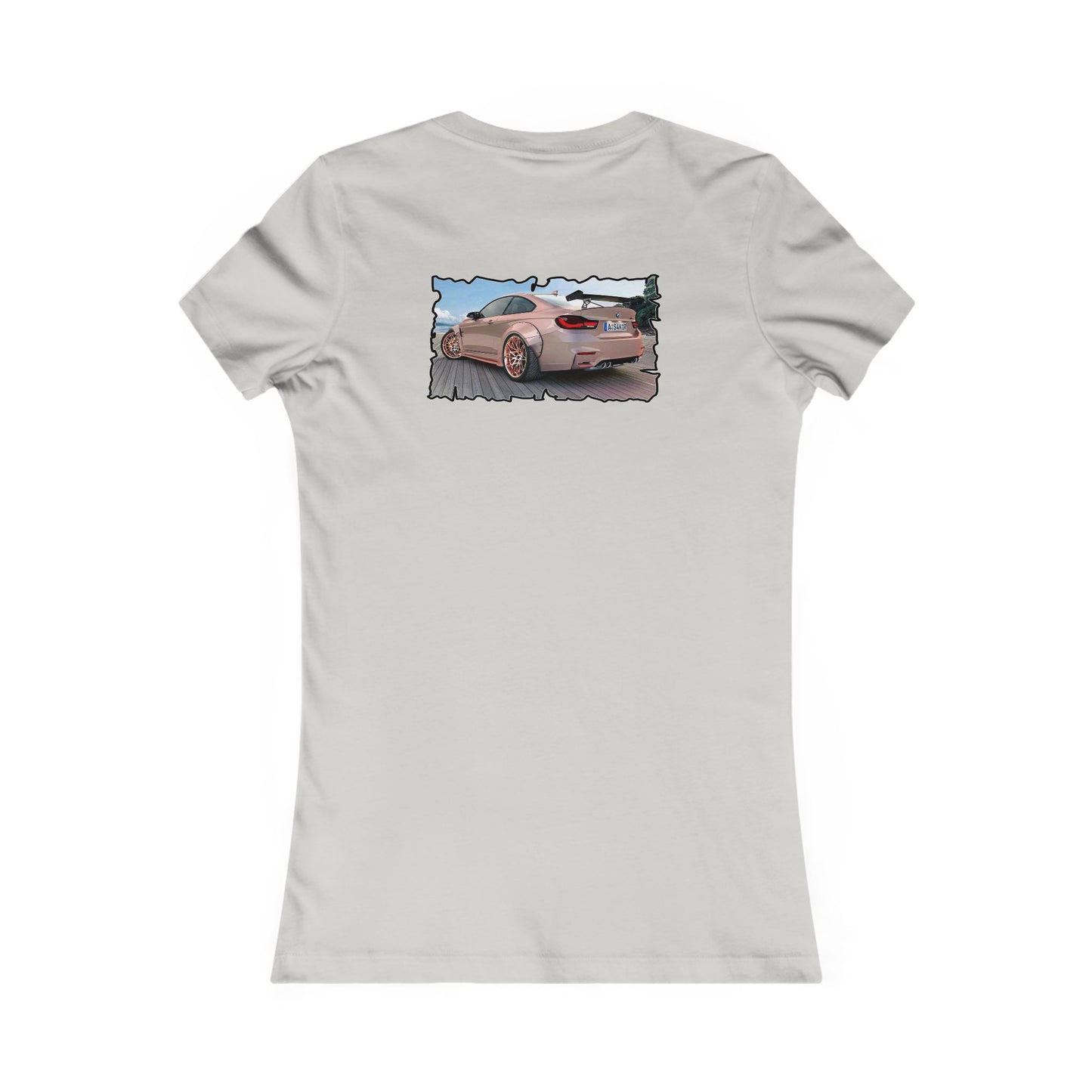 Customized pink BMW M3 (Women - Premium Cotton Tee)