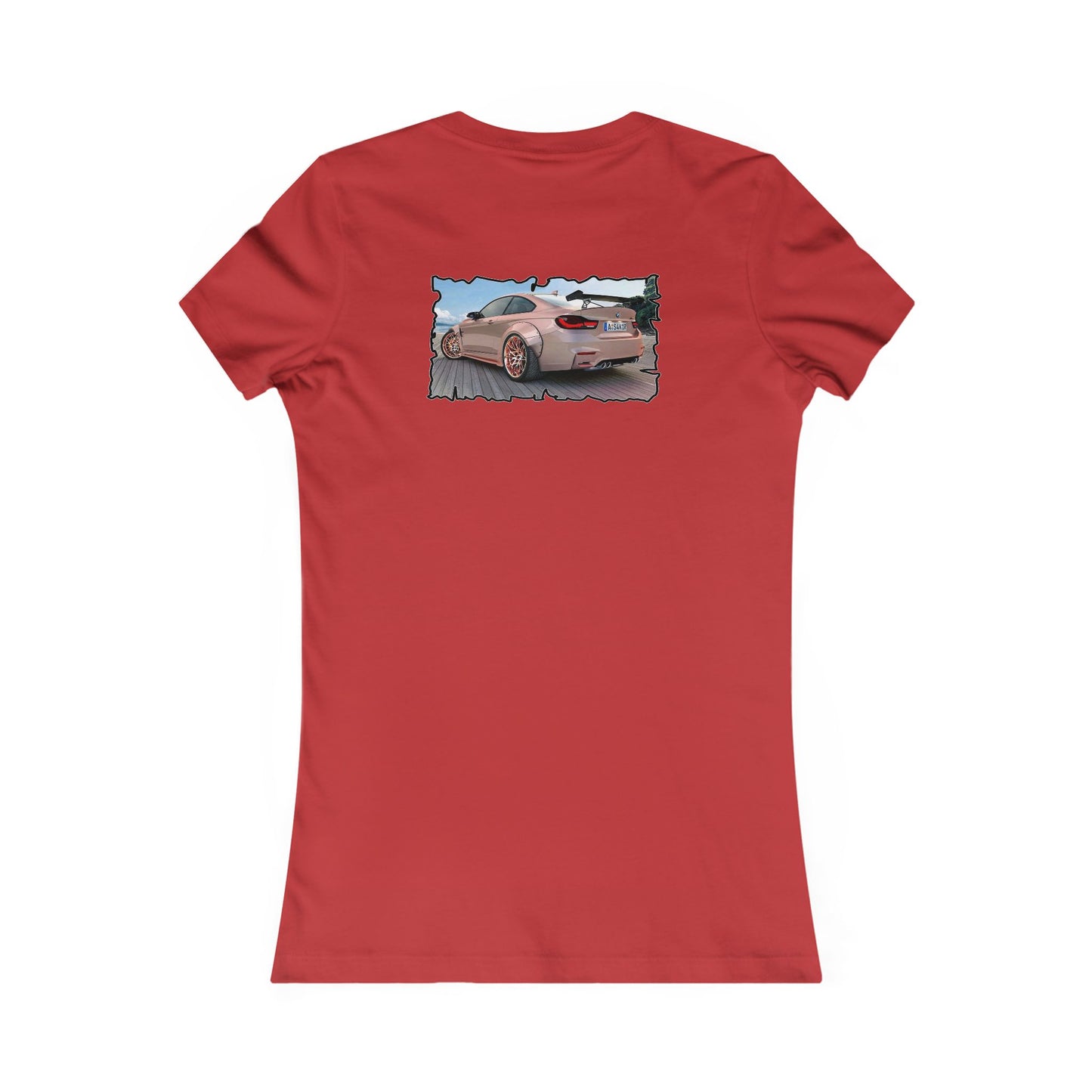 Customized pink BMW M3 (Women - Premium Cotton Tee)