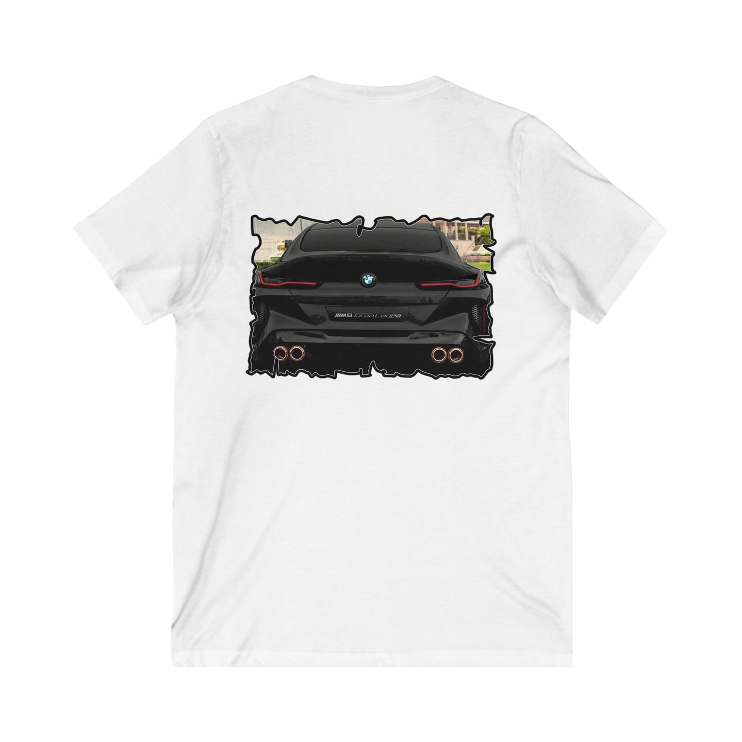 Exquisite BMW M8 Gran Coupe (Unisex Jersey Short Sleeve V-neck - Comfortable Everyday Wear)