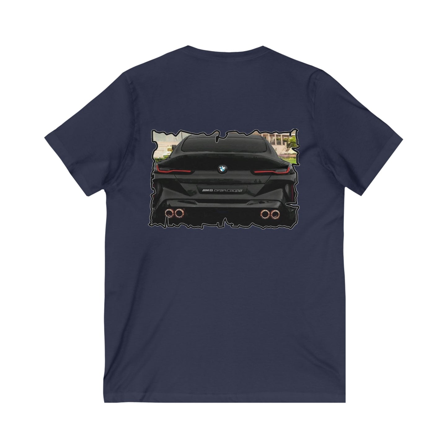 Exquisite BMW M8 Gran Coupe (Unisex Jersey Short Sleeve V-neck - Comfortable Everyday Wear)