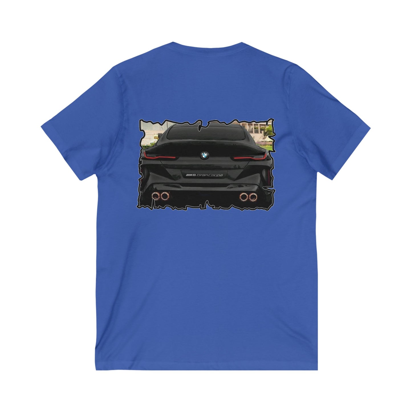 Exquisite BMW M8 Gran Coupe (Unisex Jersey Short Sleeve V-neck - Comfortable Everyday Wear)