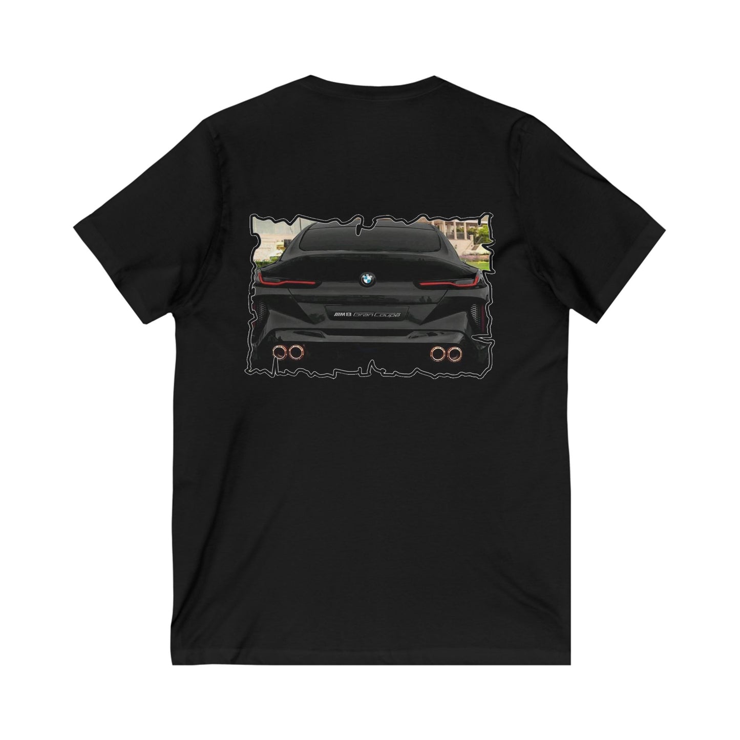 Exquisite BMW M8 Gran Coupe (Unisex Jersey Short Sleeve V-neck - Comfortable Everyday Wear)