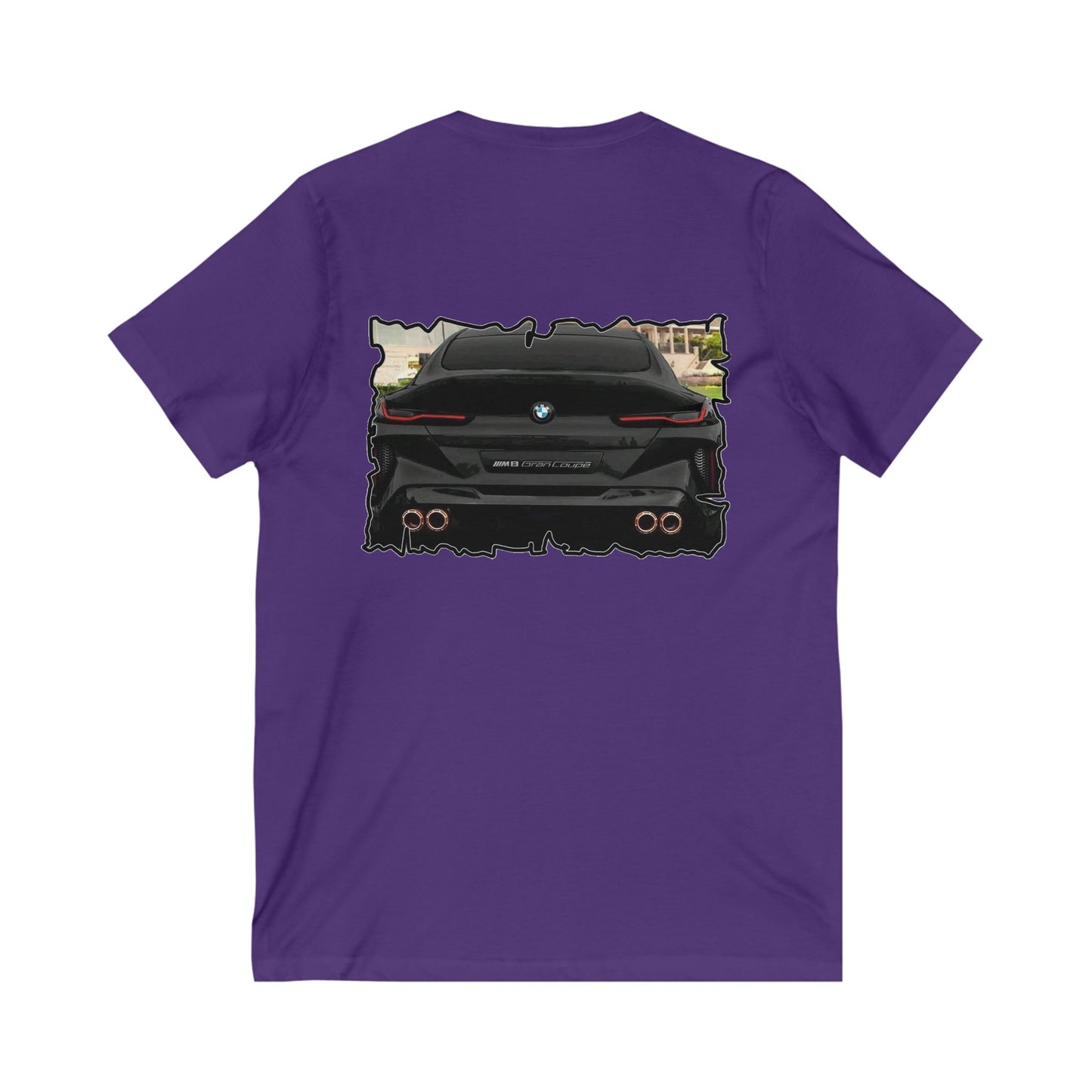 Exquisite BMW M8 Gran Coupe (Unisex Jersey Short Sleeve V-neck - Comfortable Everyday Wear)