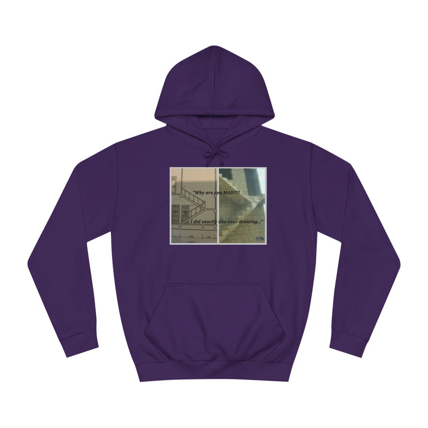 Get Yours Now -- Comical Architectural Irony Stairs Sketch (Hoodie - Cozy and Durable)