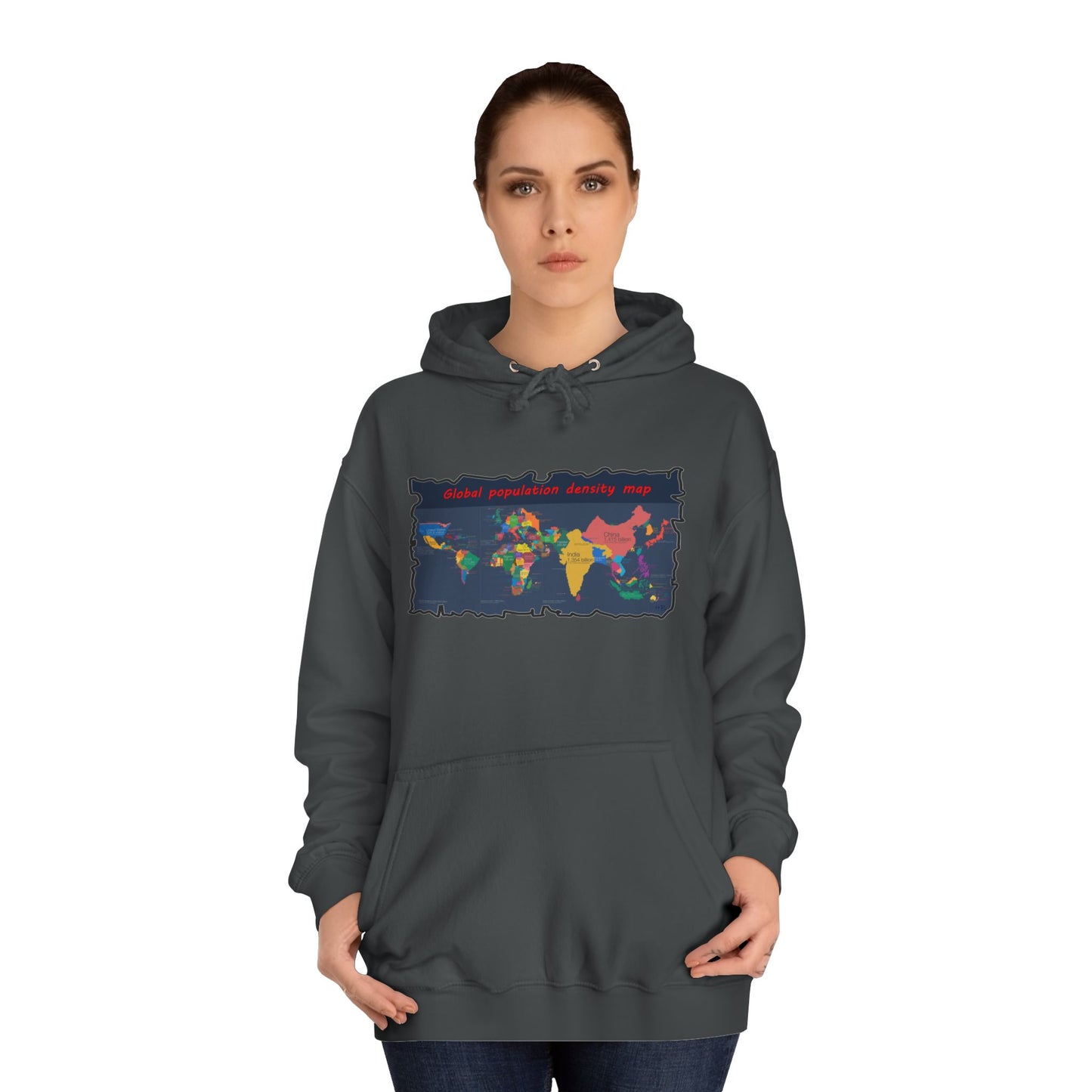 Get Yours Now -- Global density world population (Hoodie - Cozy and Durable)