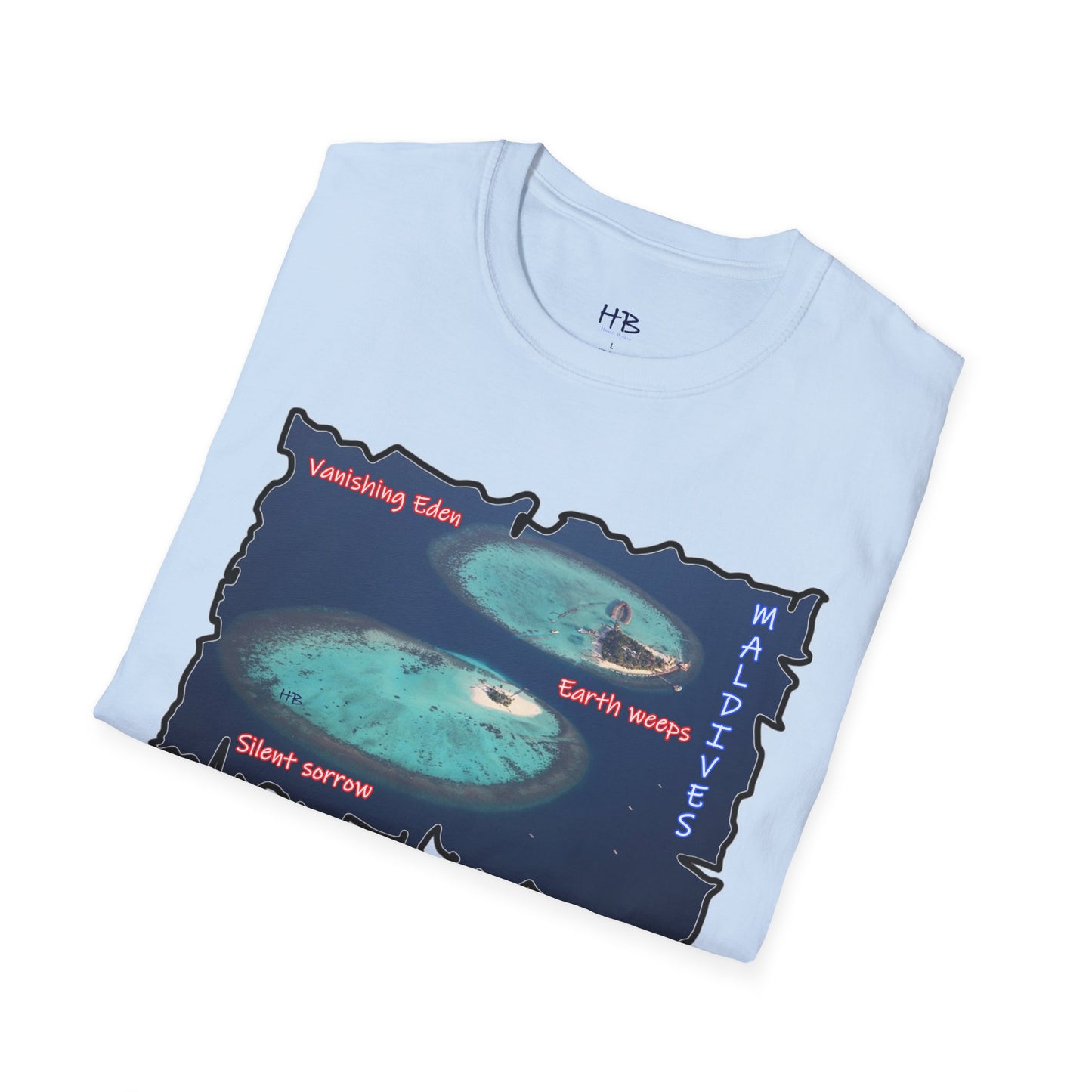 Climate Crusader Earth's Cry Tee;  Ocean's Embrace Crisis Conscious Maldives Melancholy